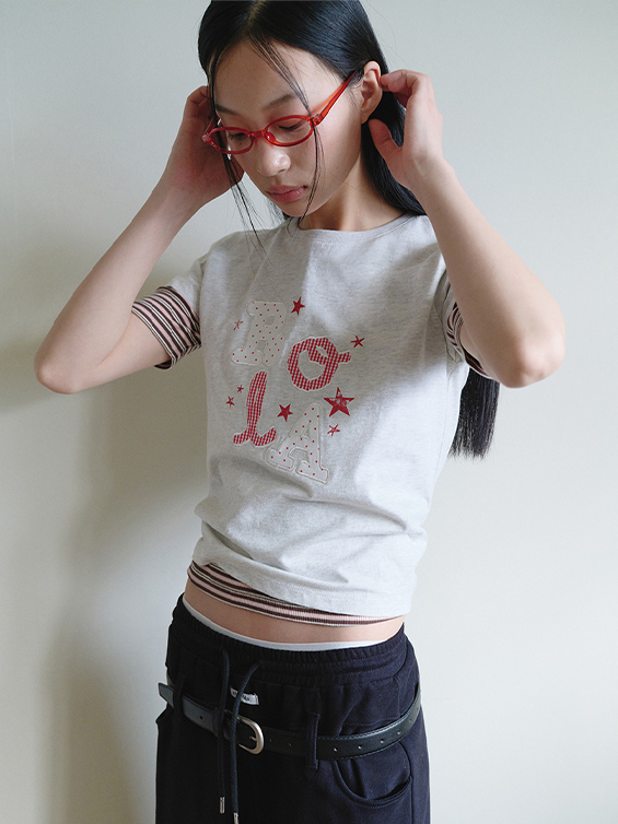 ROLAROLA ROLA LETTERING PATCHWORK T-SHIRT