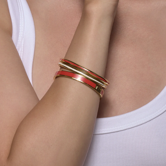 1BU0407-114 [BANGLEUP] Line Bangle Tangerine Orange #BUP23-LIG-BAO80 (EU)