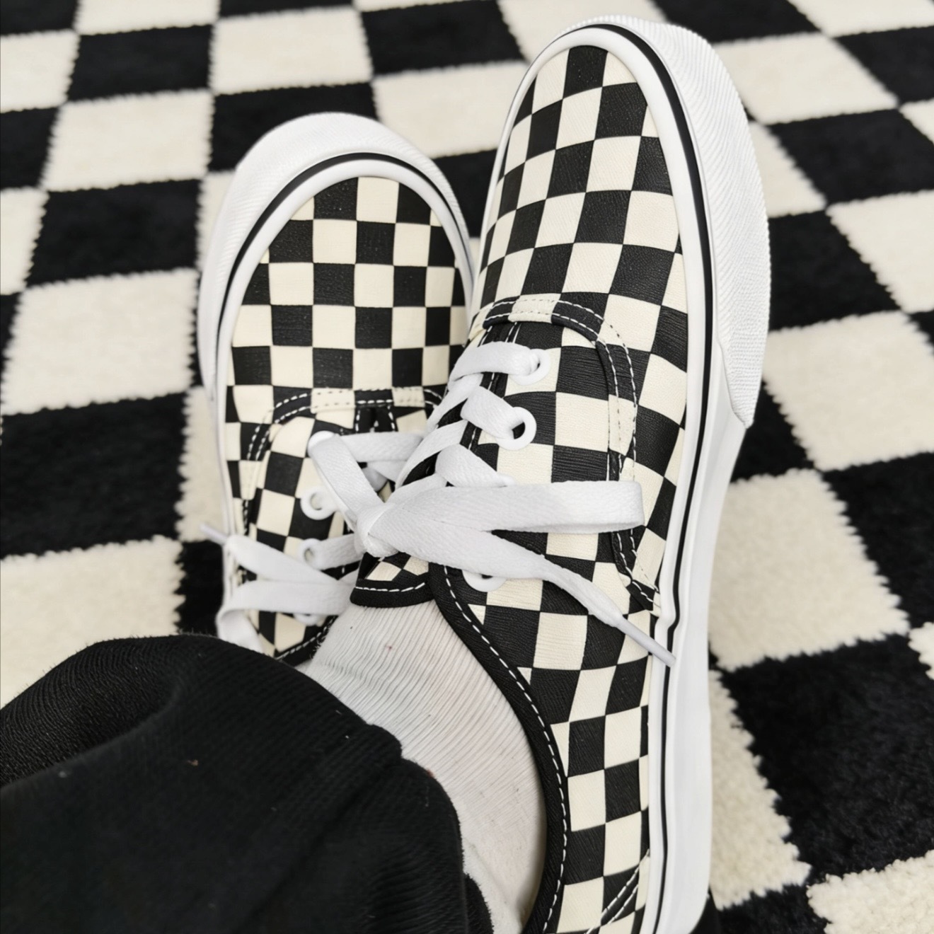 VANS AUTHENTIC 棋盤格 黑白 帆布鞋 板鞋 休閒 VN000EGAY28