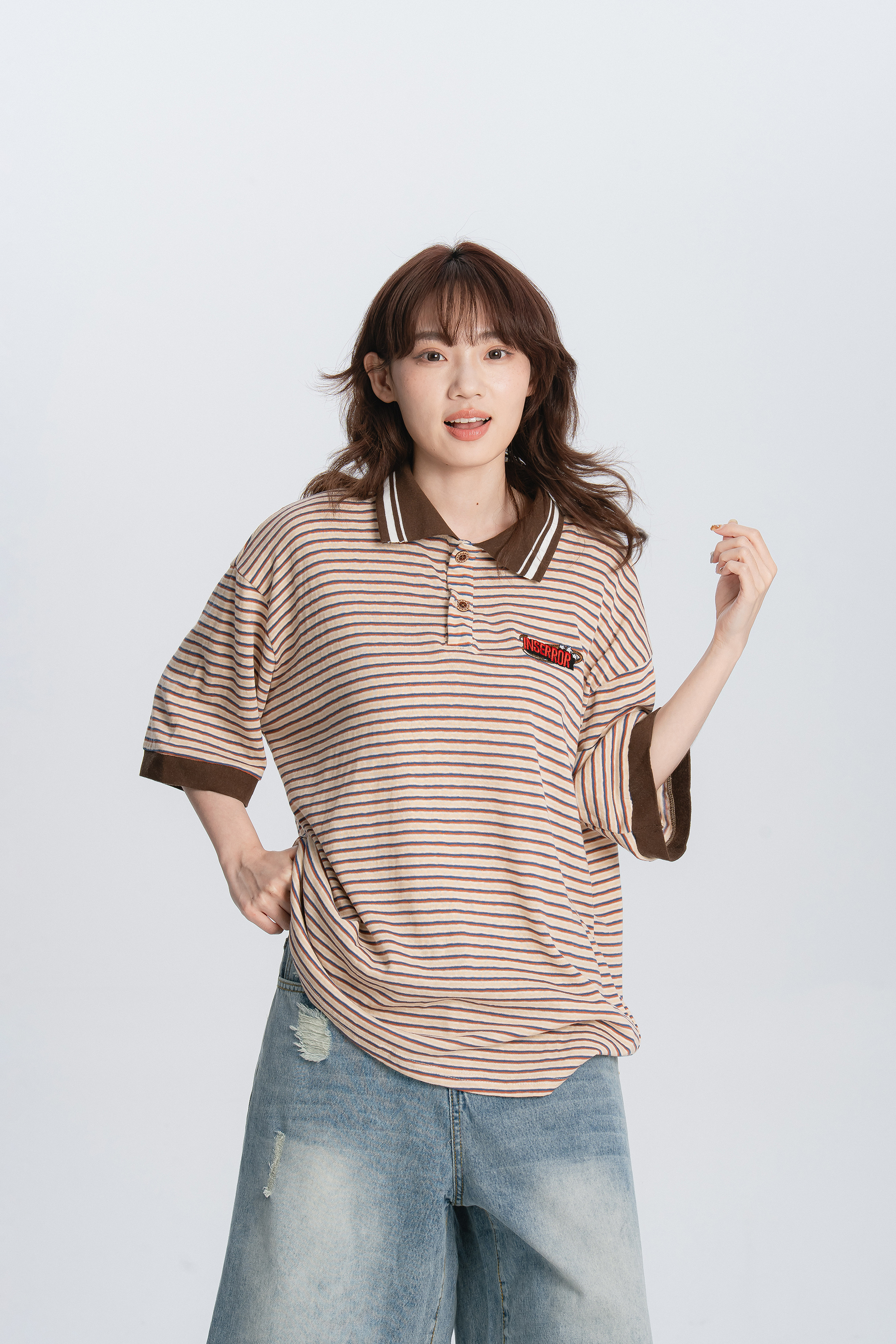 復古PAPA細條POLO衫 2色