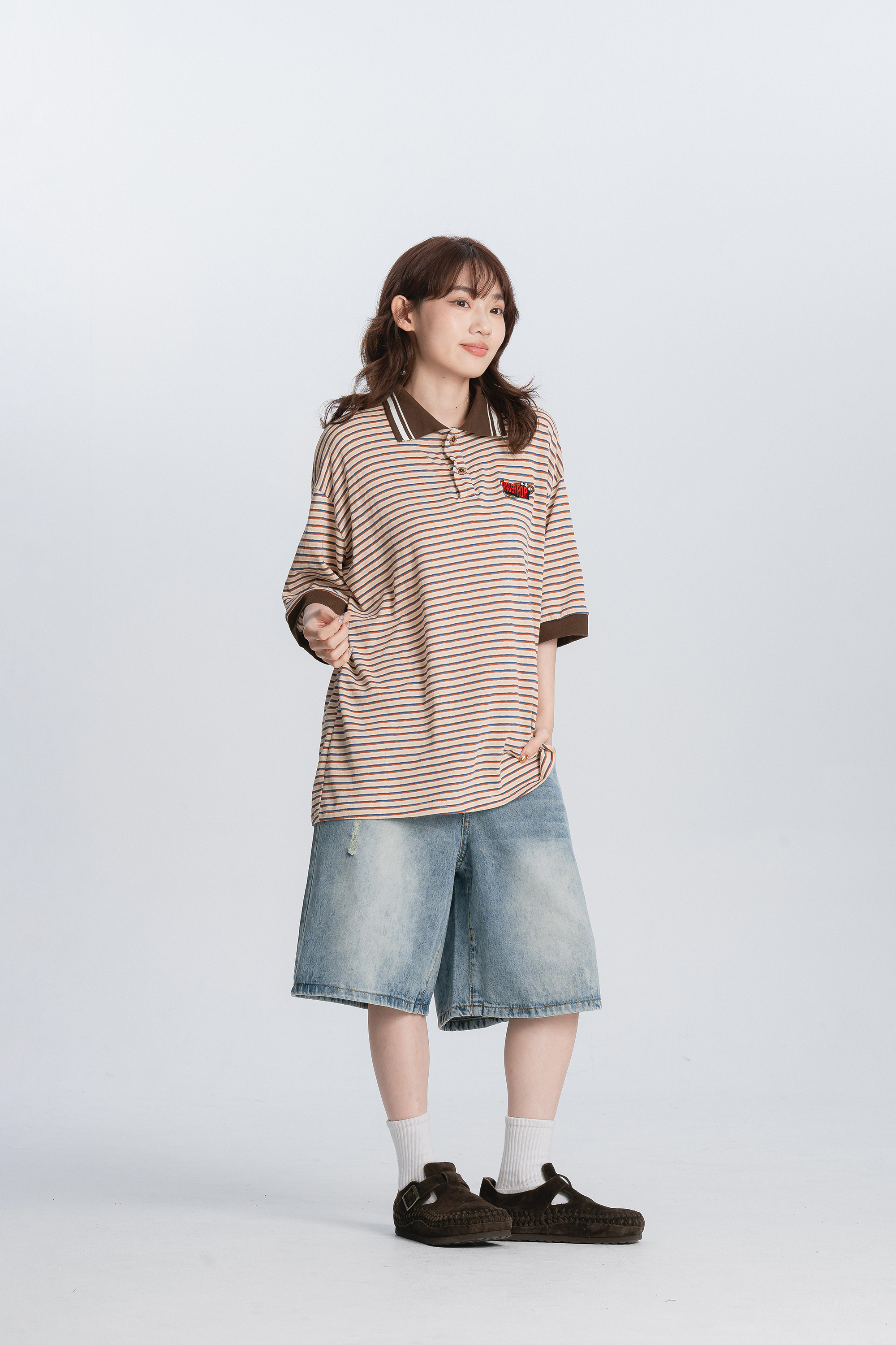 復古PAPA細條POLO衫 2色