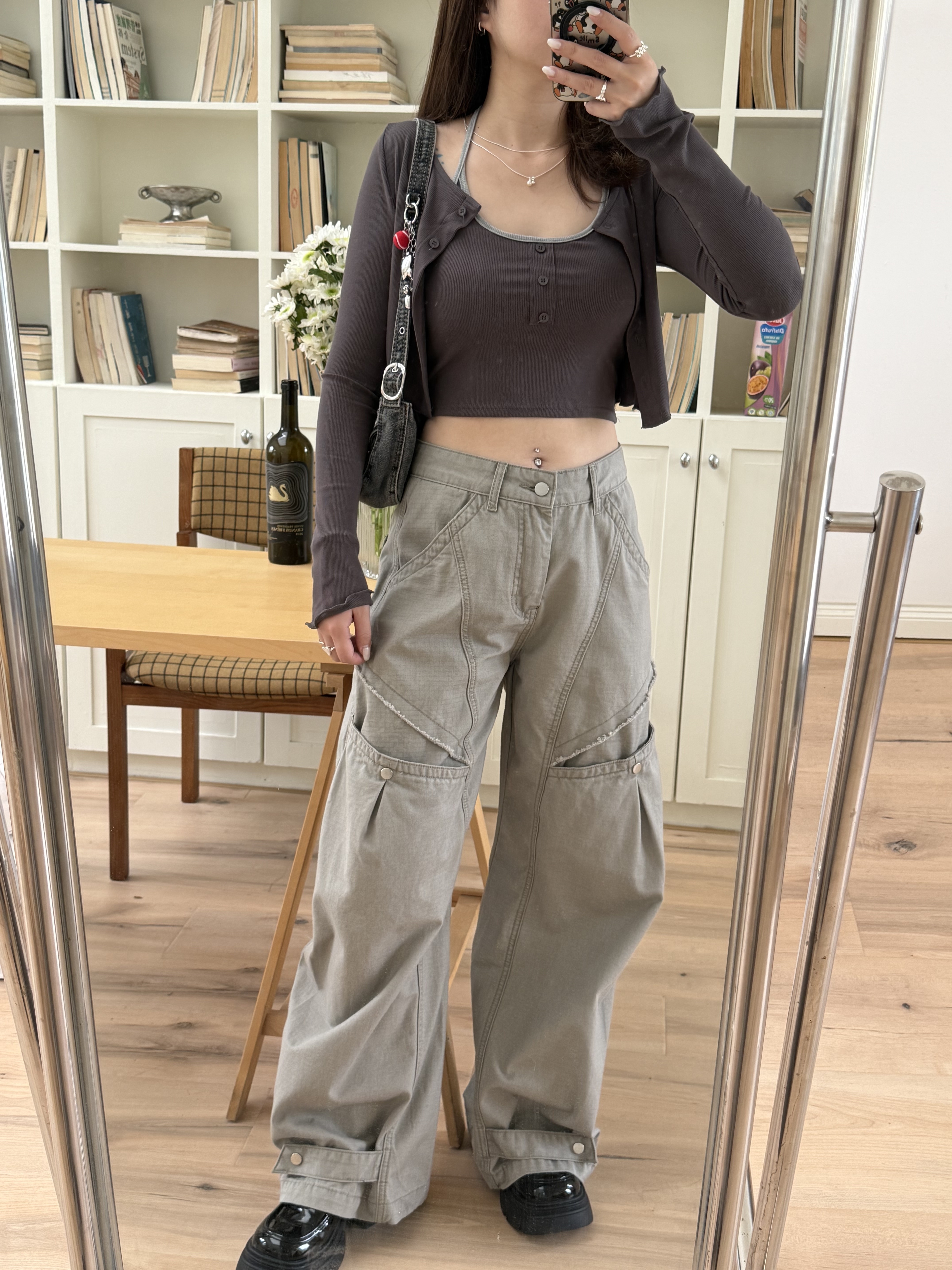 繞脖撞色綁帶小可愛+小外套