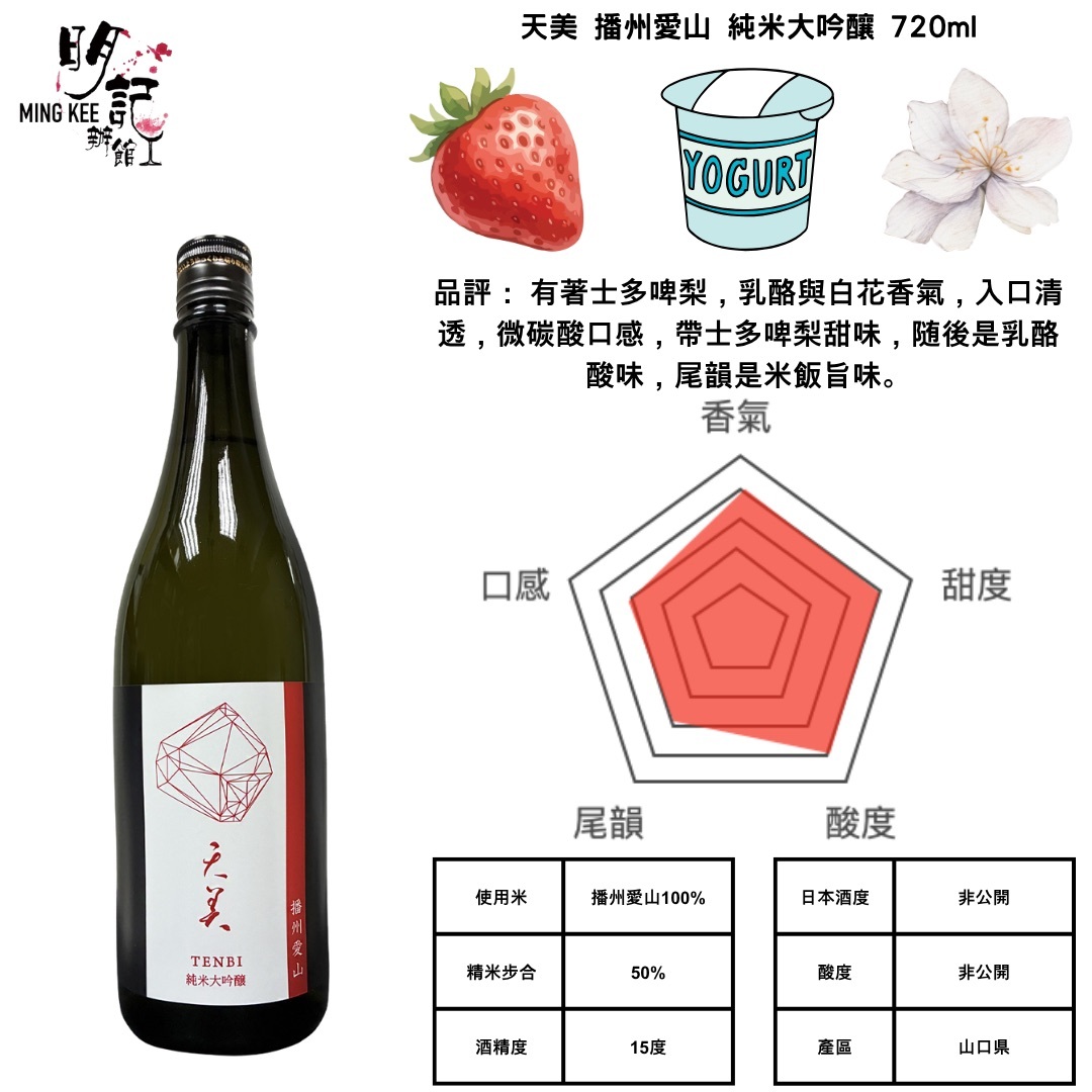 天美 純米大吟釀 播州愛山 720ml