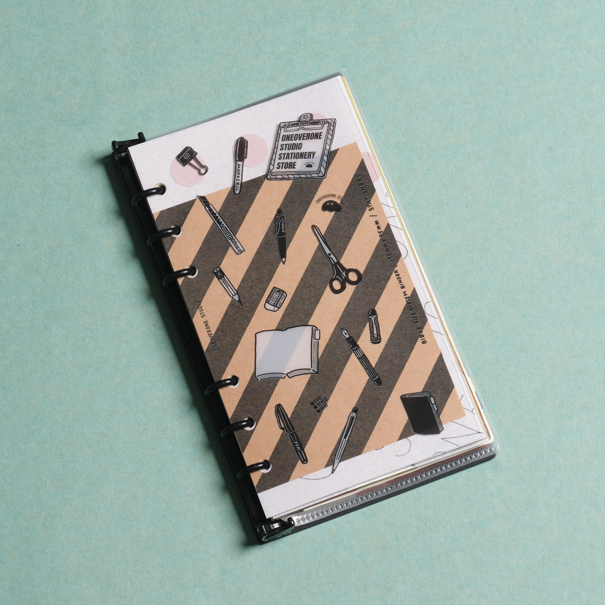 BIBLE尺寸/6孔 文具系列 透明封面卡/一分之一工作室/臺灣