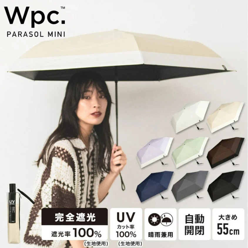 (O) MINI PARASOL 遮光自動開關摺傘 (270g) #WPC70 - WPC #0413UB