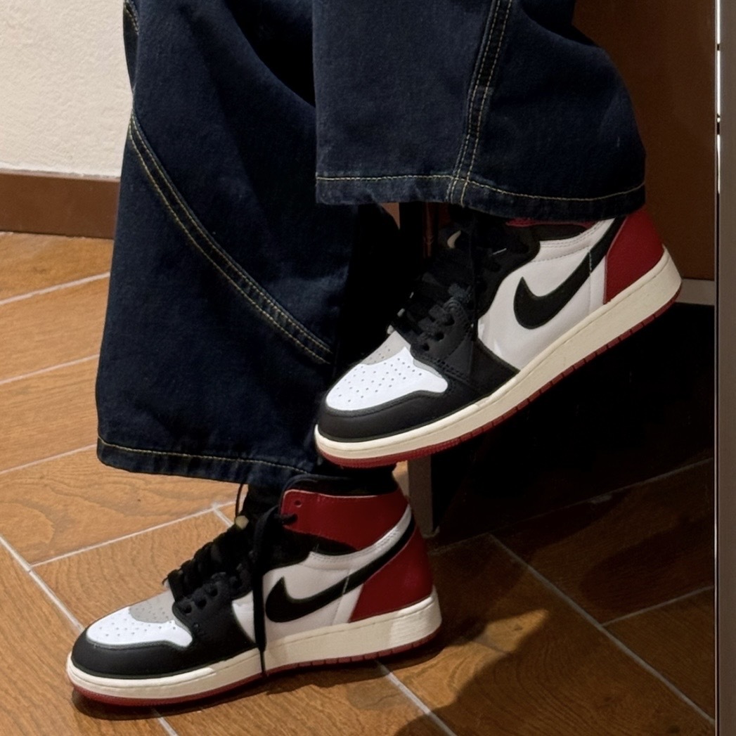 NIKE AIR JORDAN 1 HIGH OG GS 黑腳趾 黑紅 大童鞋 FD1437-106