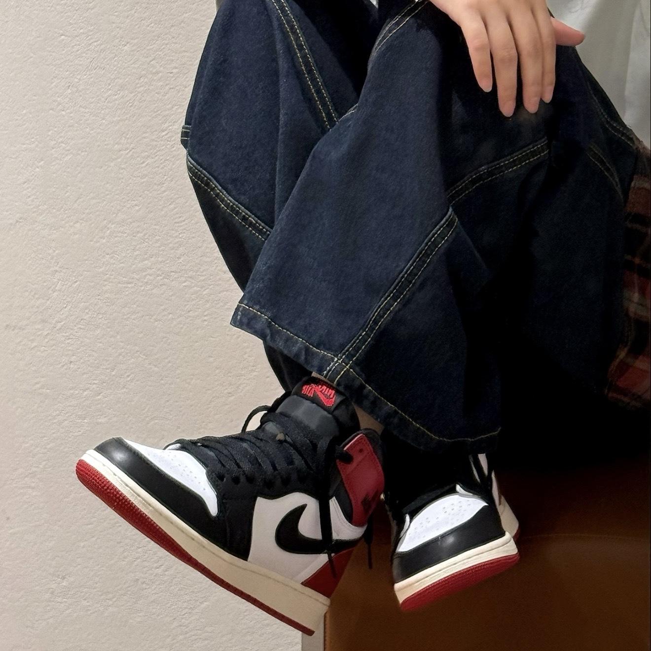NIKE AIR JORDAN 1 HIGH OG GS 黑腳趾 黑紅 大童鞋 FD1437-106