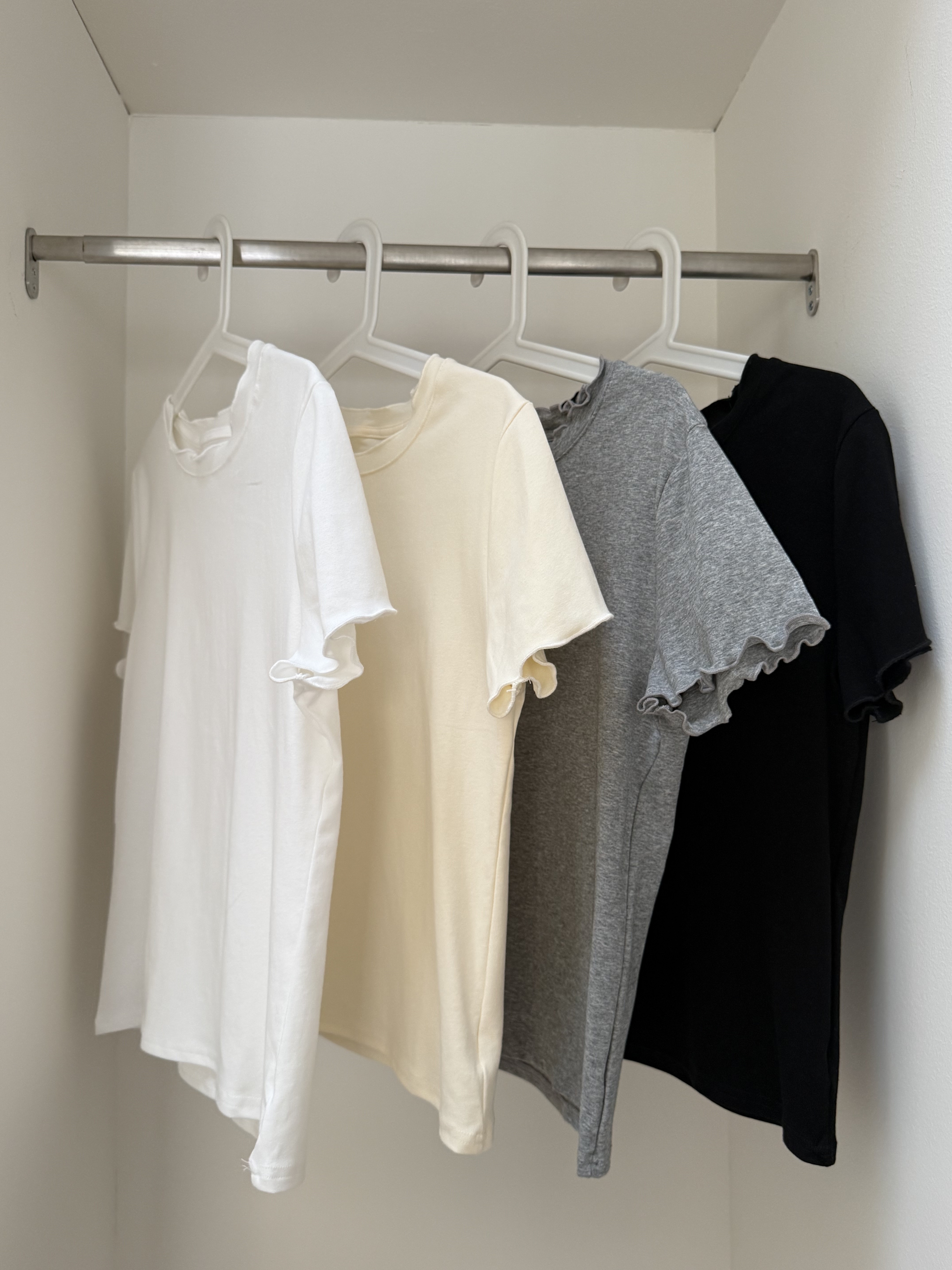 木耳邊圓領上衣