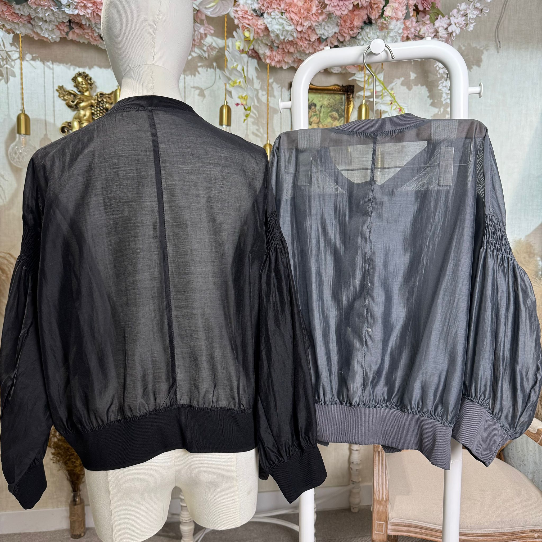 HKCG0403-014 JAC泡泡袖外套 (A14銀灰/B14黑)