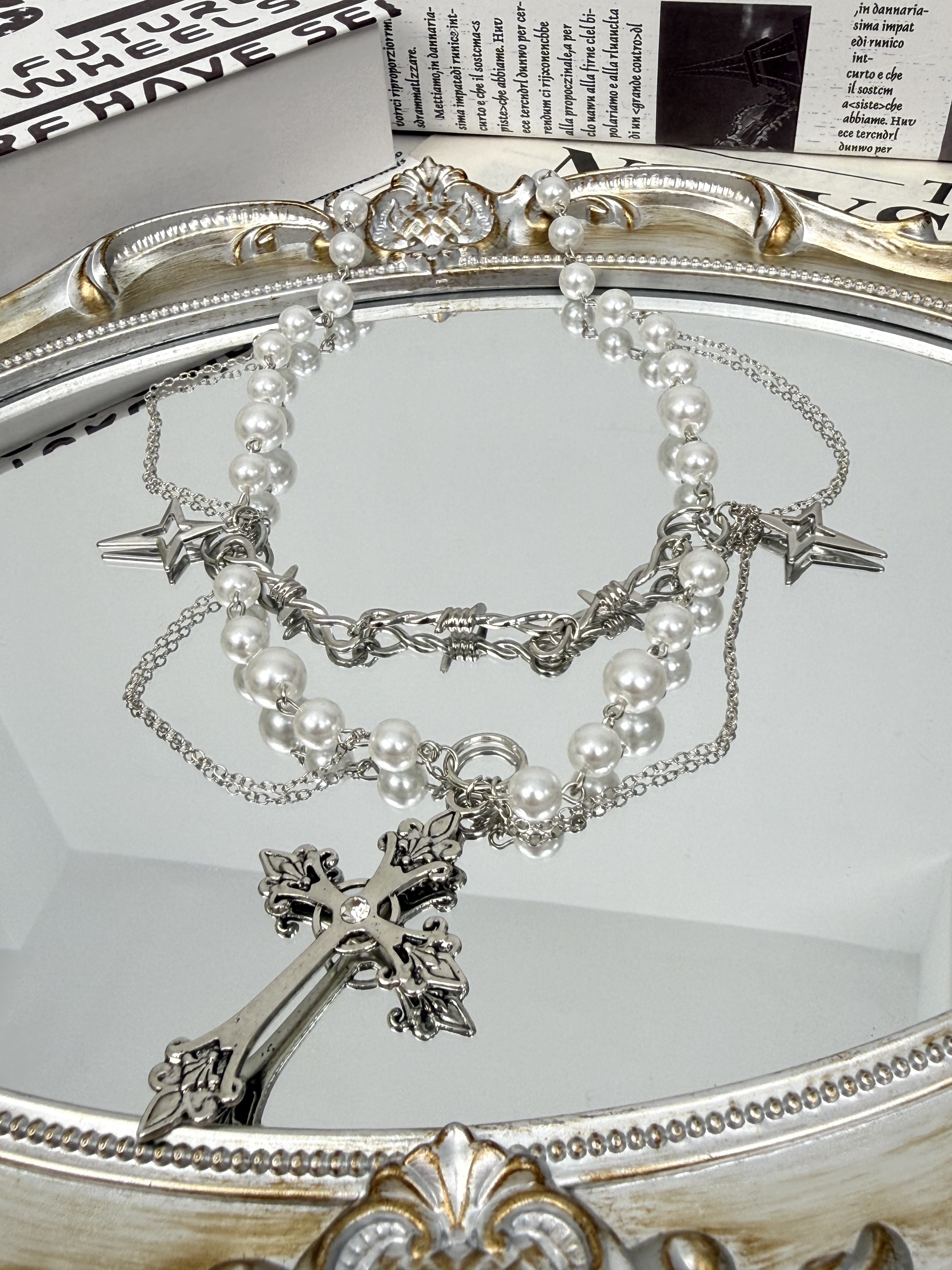 B29復古科技感十字星星項鍊