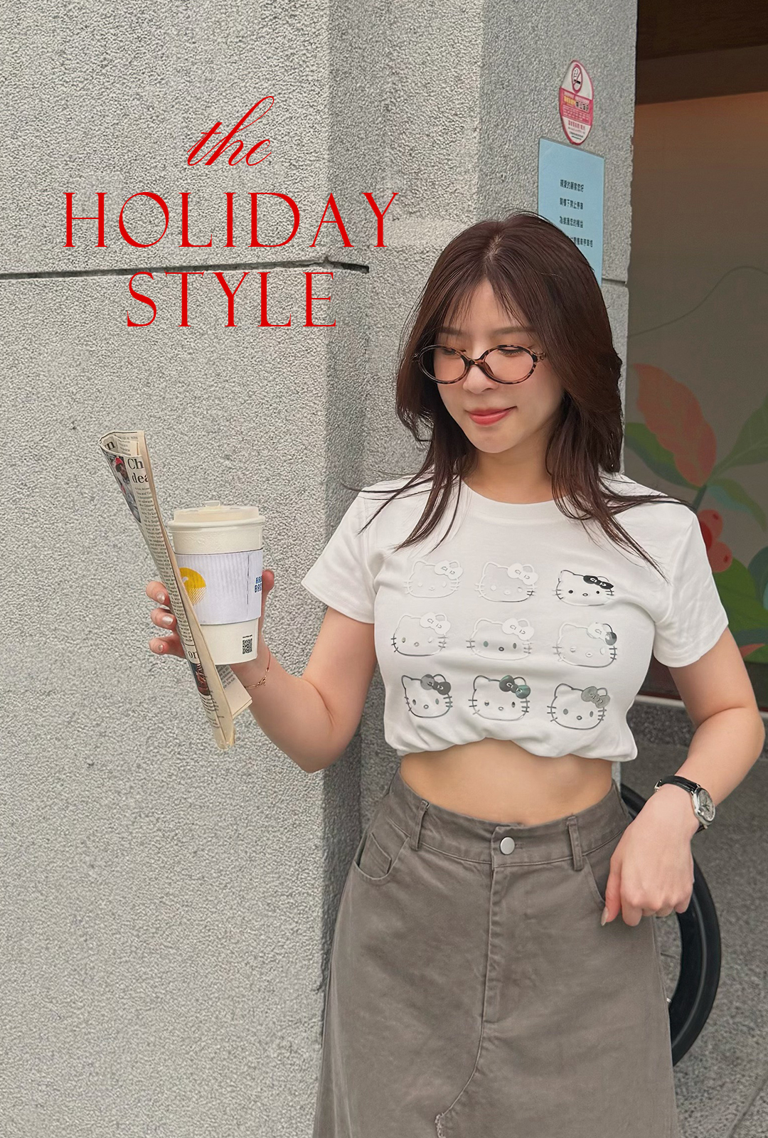 G6029-燙金kitty棉T