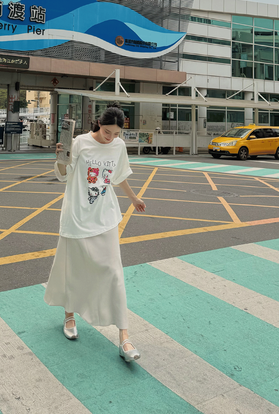 G5931-氣質垂墜素面長裙