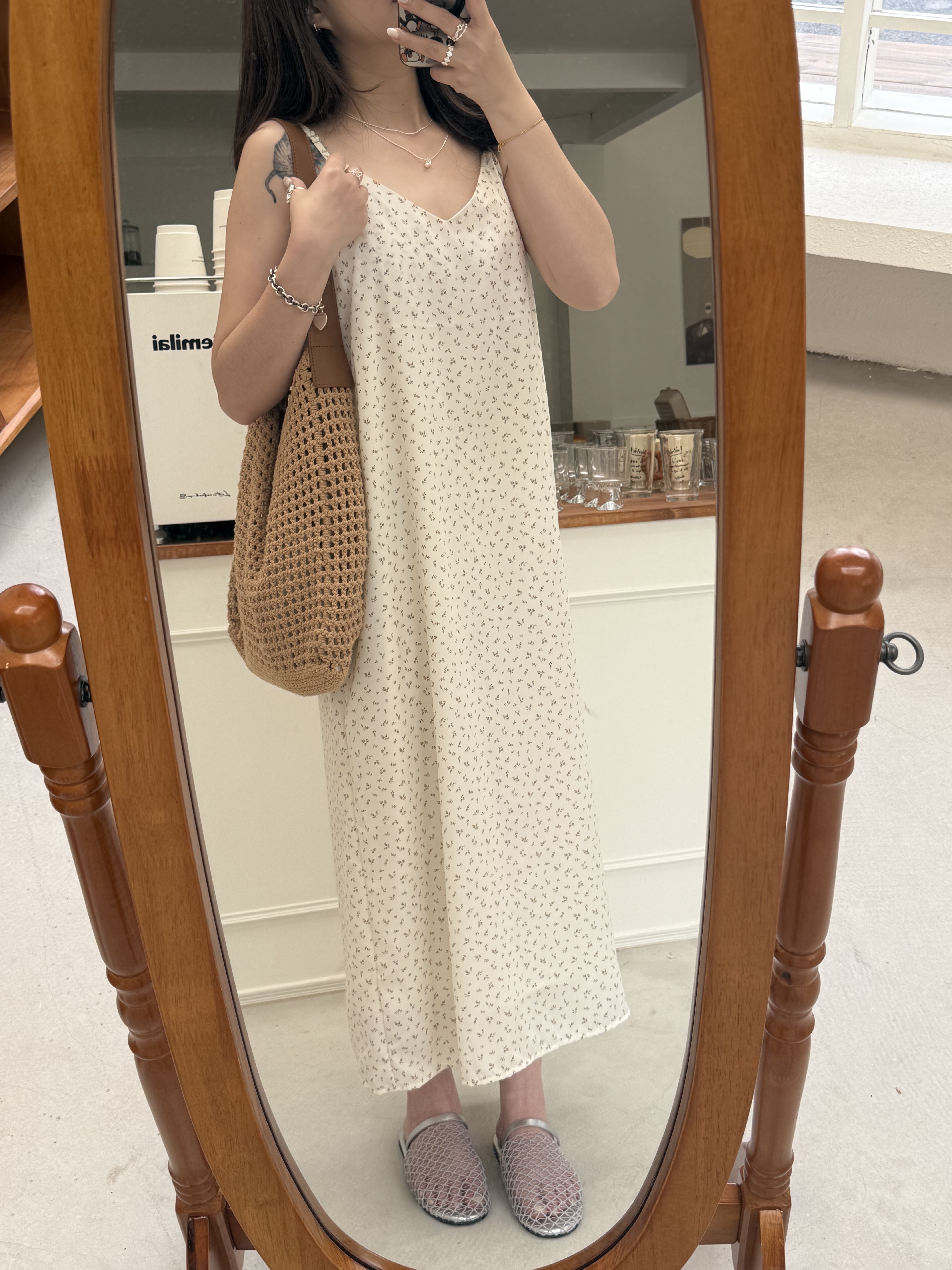 慵懶風簍空編織單肩包