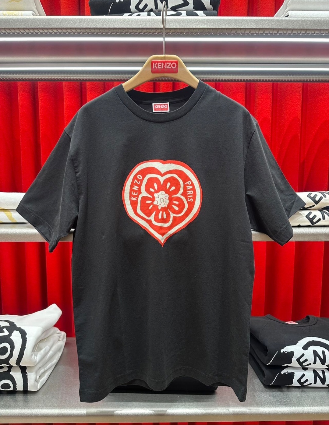 KENZO 心形海棠花 Tee
