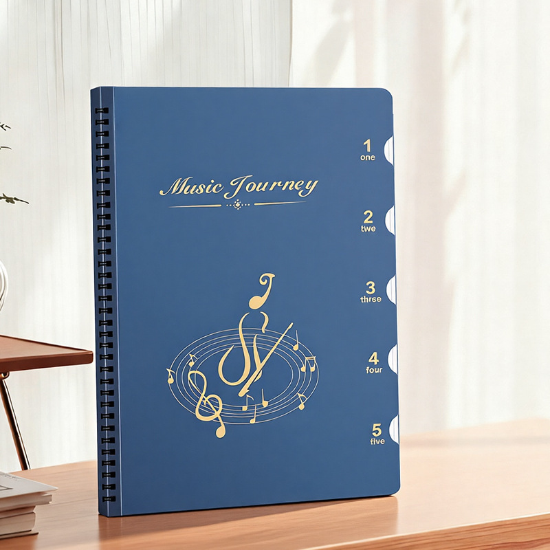 E76 A4 不反光 A4 復古色分類式樂譜夾 資料夾 文件夾