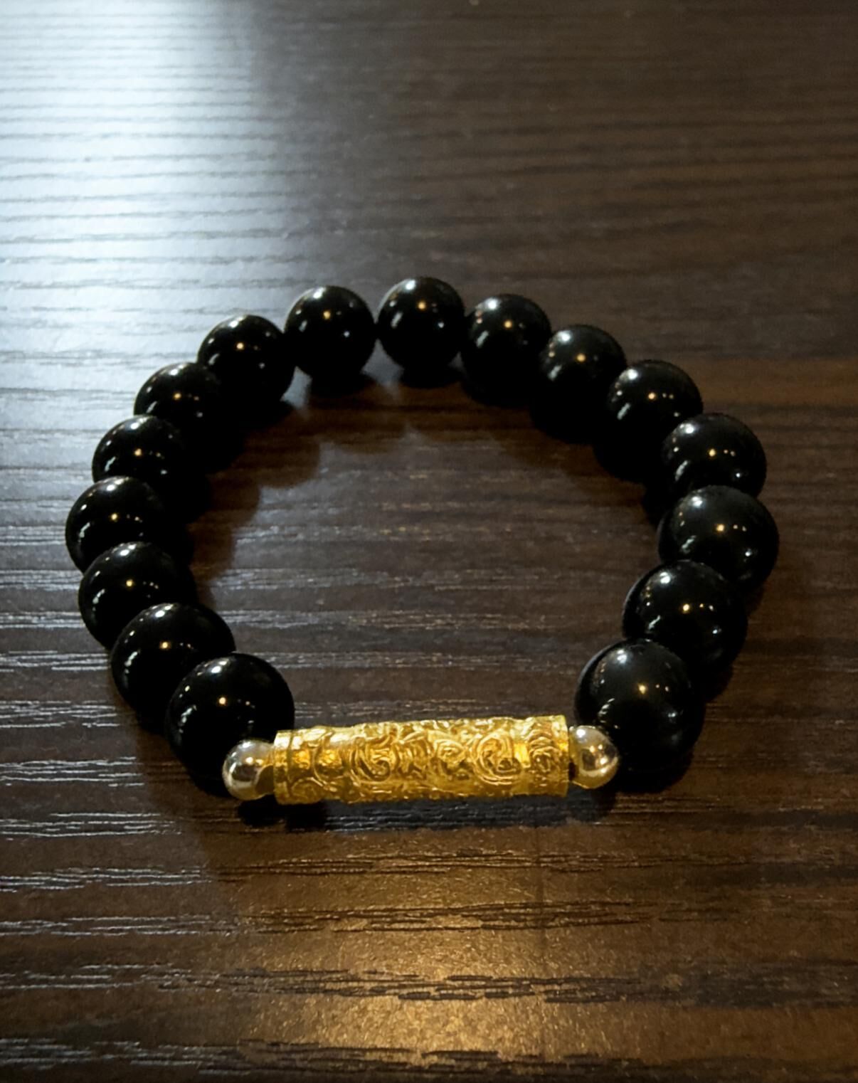 龍婆本小富翁黑曜石手鍊