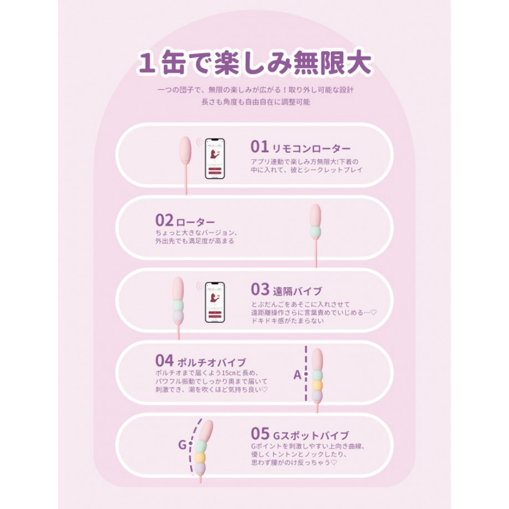 BE YOUR LOVER x とぶだんご APP 遠程 G點刺激 震動按摩棒 (糖果罐造型)