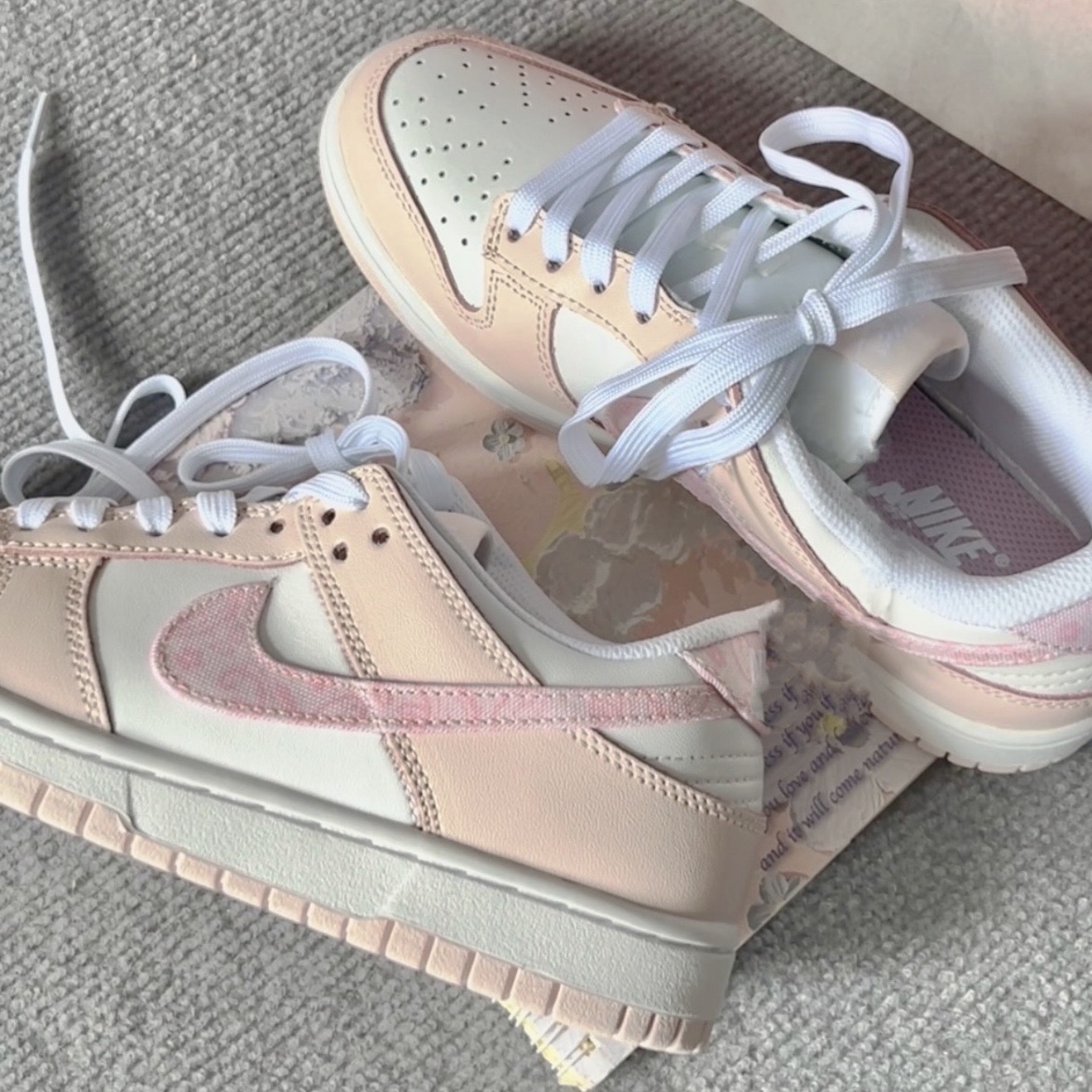 NIKE DUNK LOW 粉色變形蟲 櫻花粉 休閒 FD1449-100