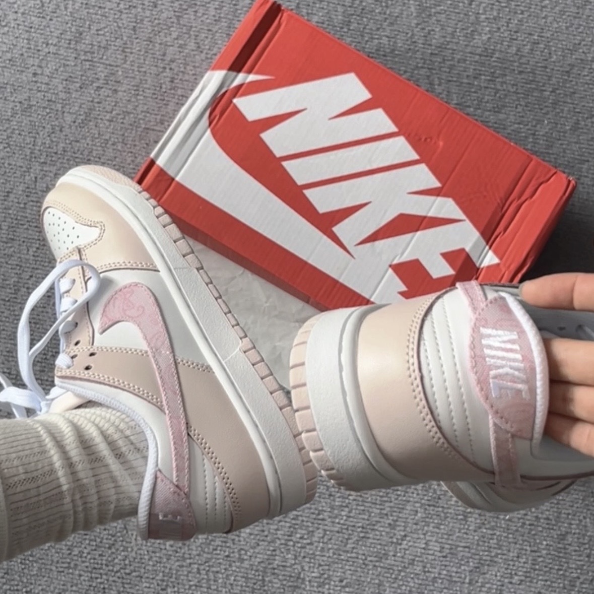 NIKE DUNK LOW 粉色變形蟲 櫻花粉 休閒 FD1449-100