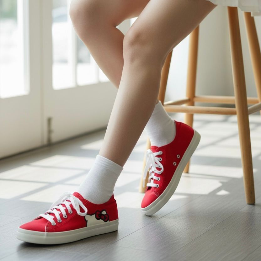 [現貨] 21230-KT Sanrio Hello Kitty 休閒鞋 大面 #TW-AS21-920123 紅色