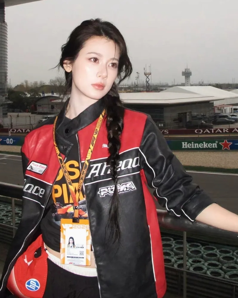 < 張凌赫片場同款> Puma Race Ahead RU JACKET CNY馬年限定 賽車風 立領 皮革 夾克 外套 黑紅皮外套 張凌赫同款 63603101