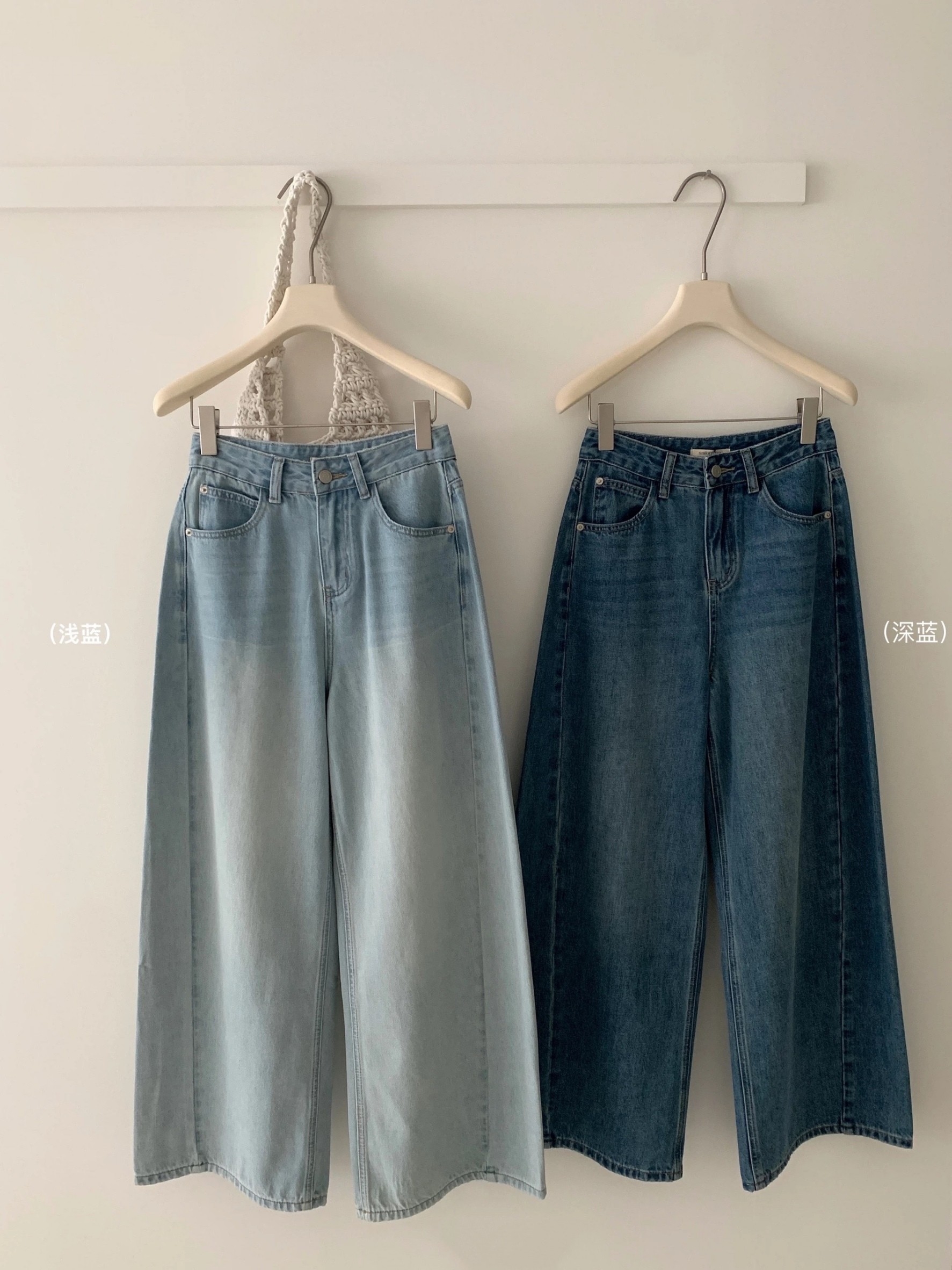 立體剪裁牛仔寬褲 RCR3383