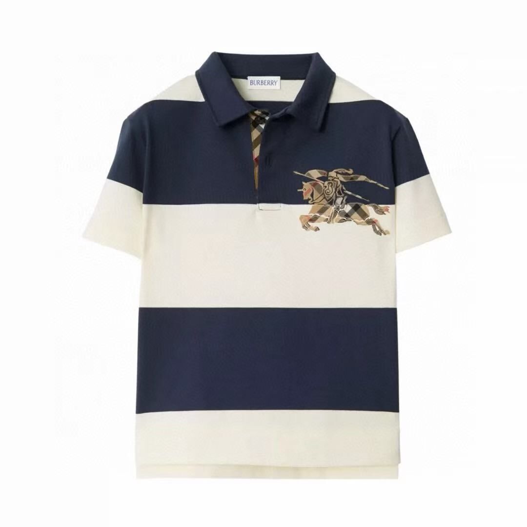 BBR kids 經典戰馬 間條Polo