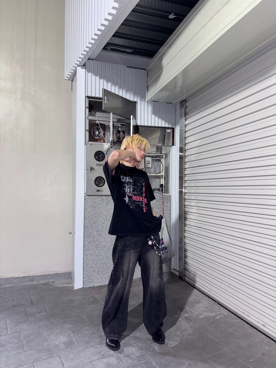 (GOAL) CHOIZE 美式重磅搖滾刺繡珍珠短T H772