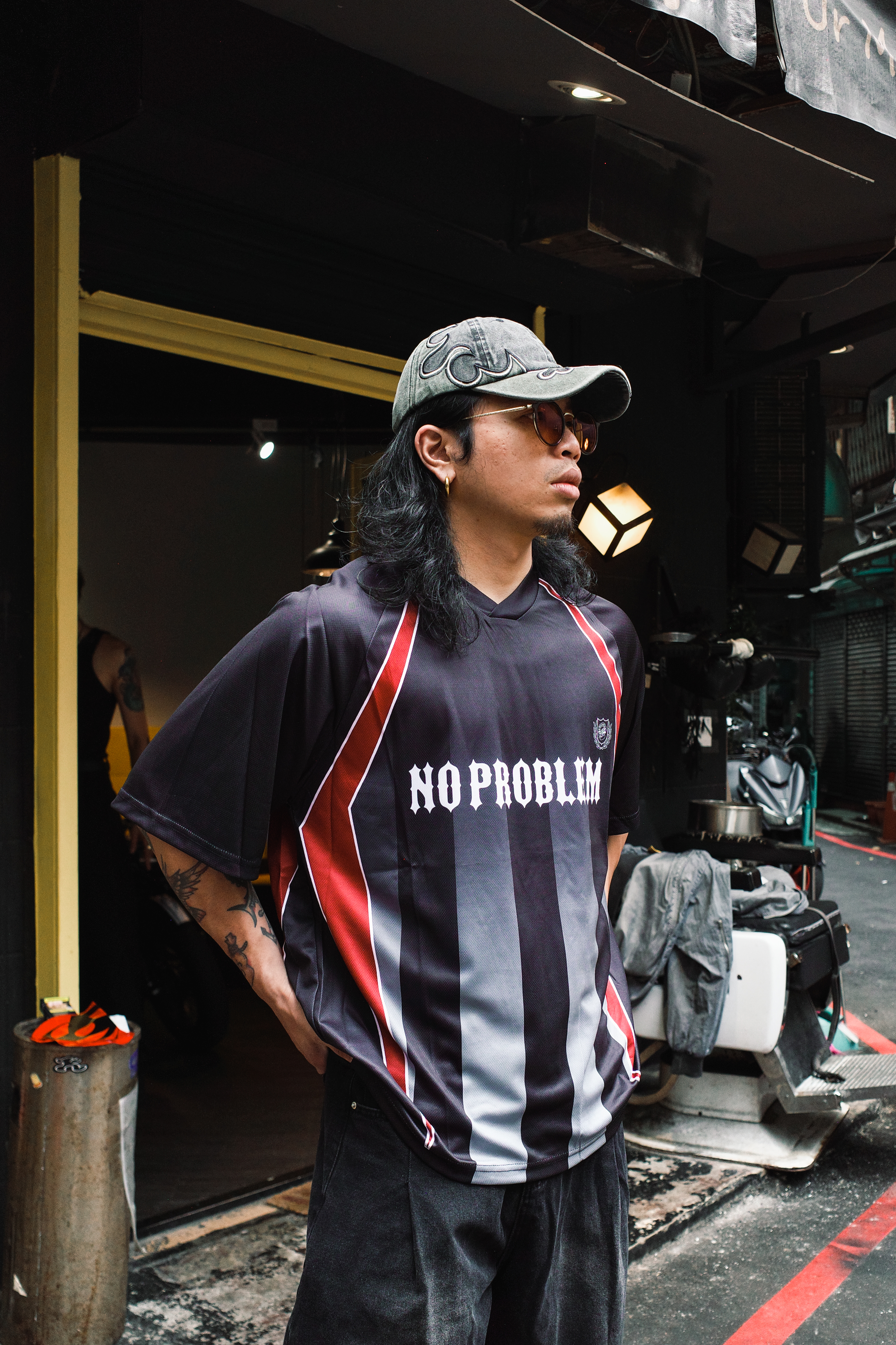 『Always_Good』撞色 漸層 V領 球衣