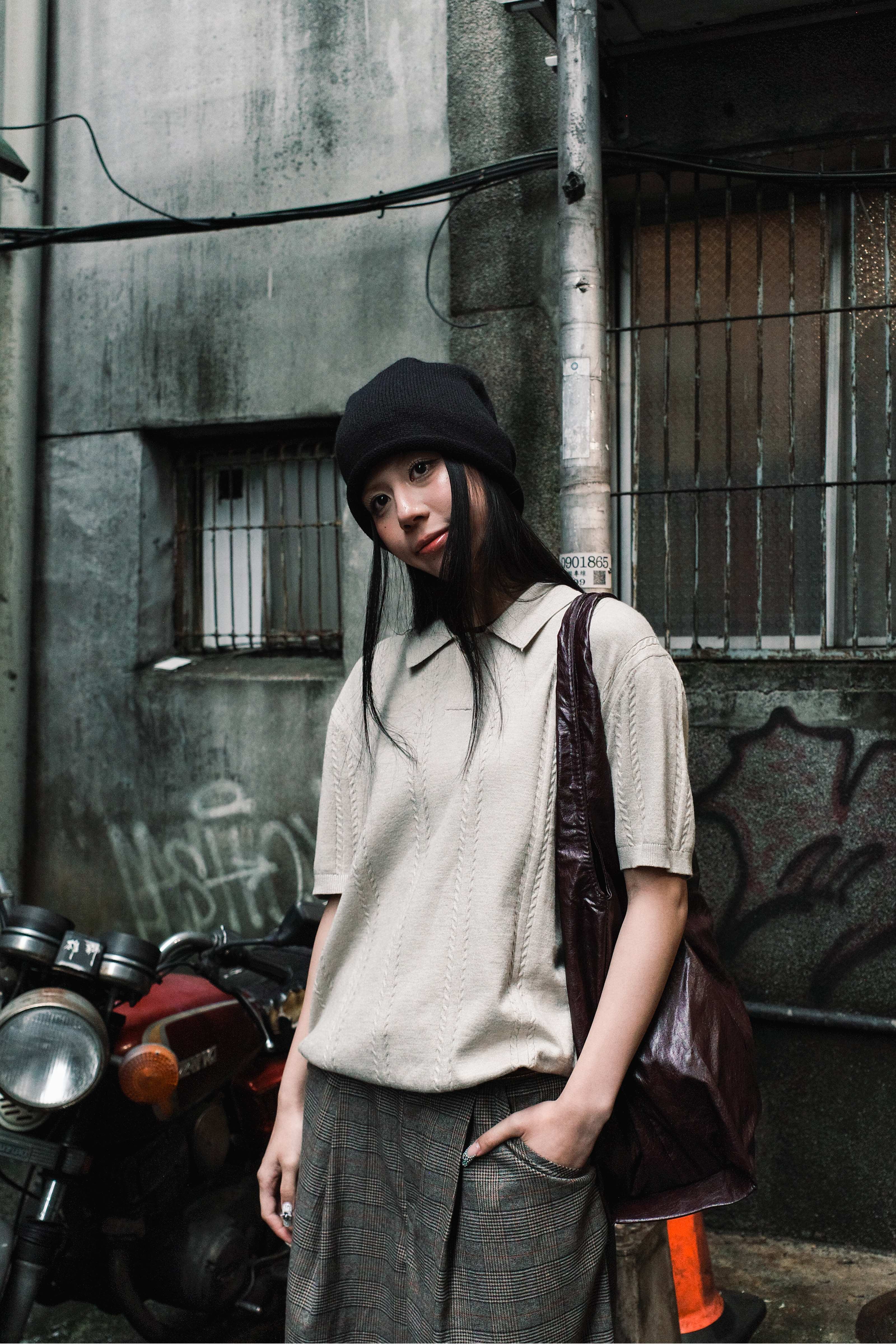 『Always_Good』麻花 針織 透氣 POLO領 上衣