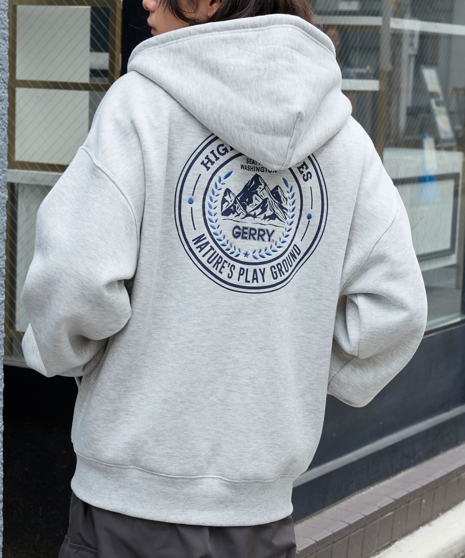 #預購 日本限定 GERRY 訂製 背圈標誌印花 大LOGO 連帽外套 3色