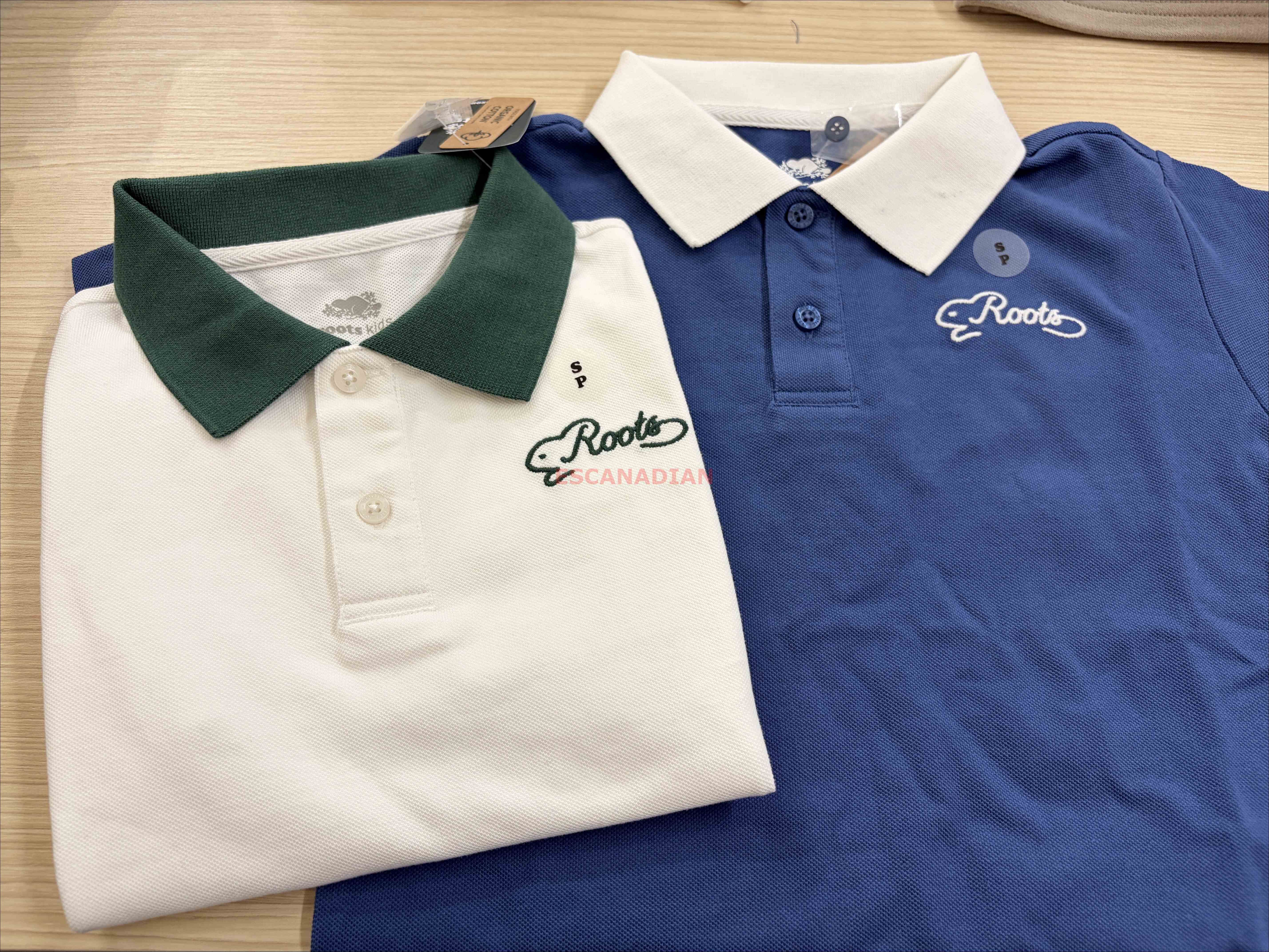 ROOTS 男大童 刺繡海狸字樣 網眼材質 POLO衫 (2色)