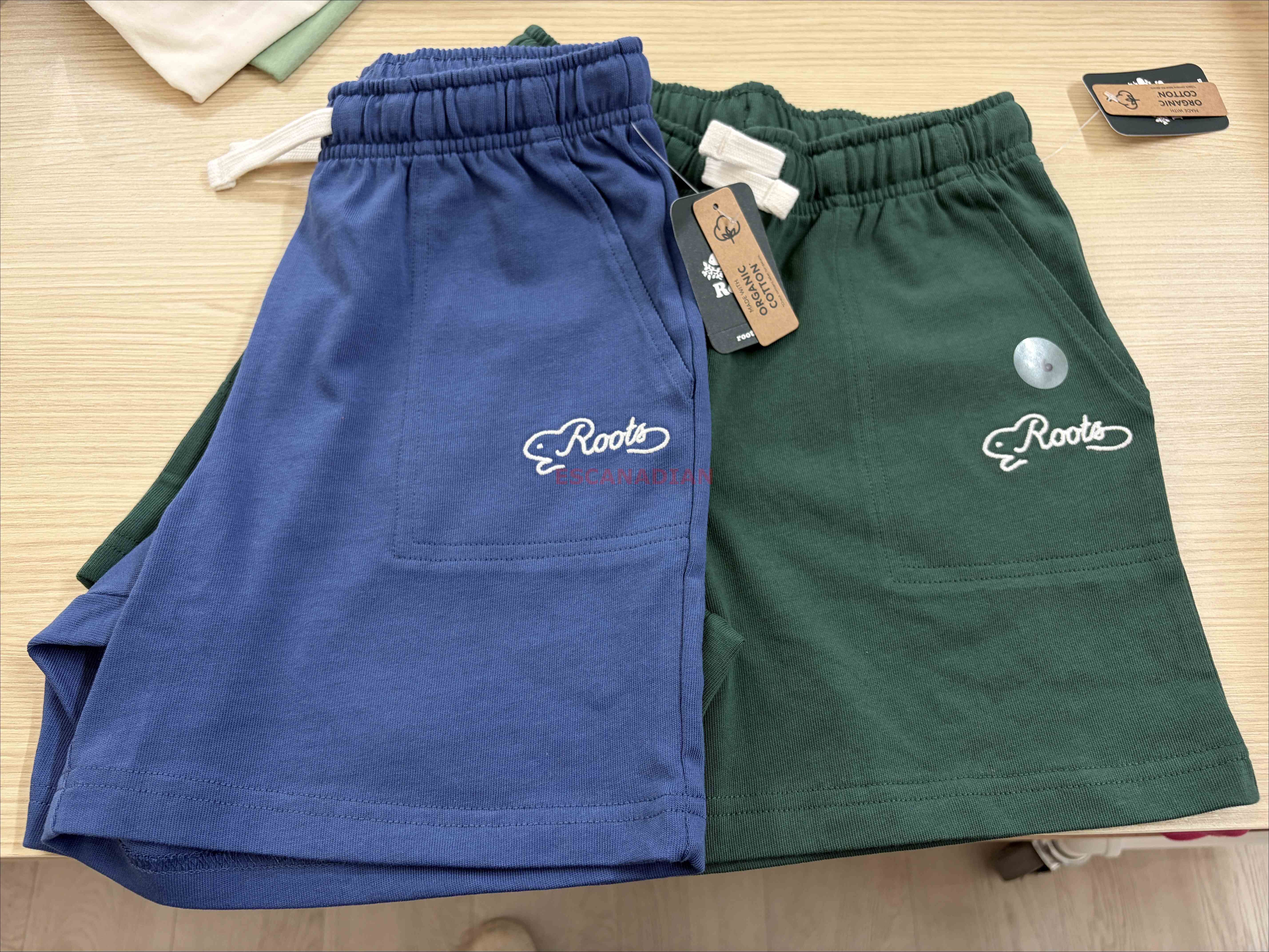 ROOTS 大童 刺繡海狸字樣 棉短褲 (2色)