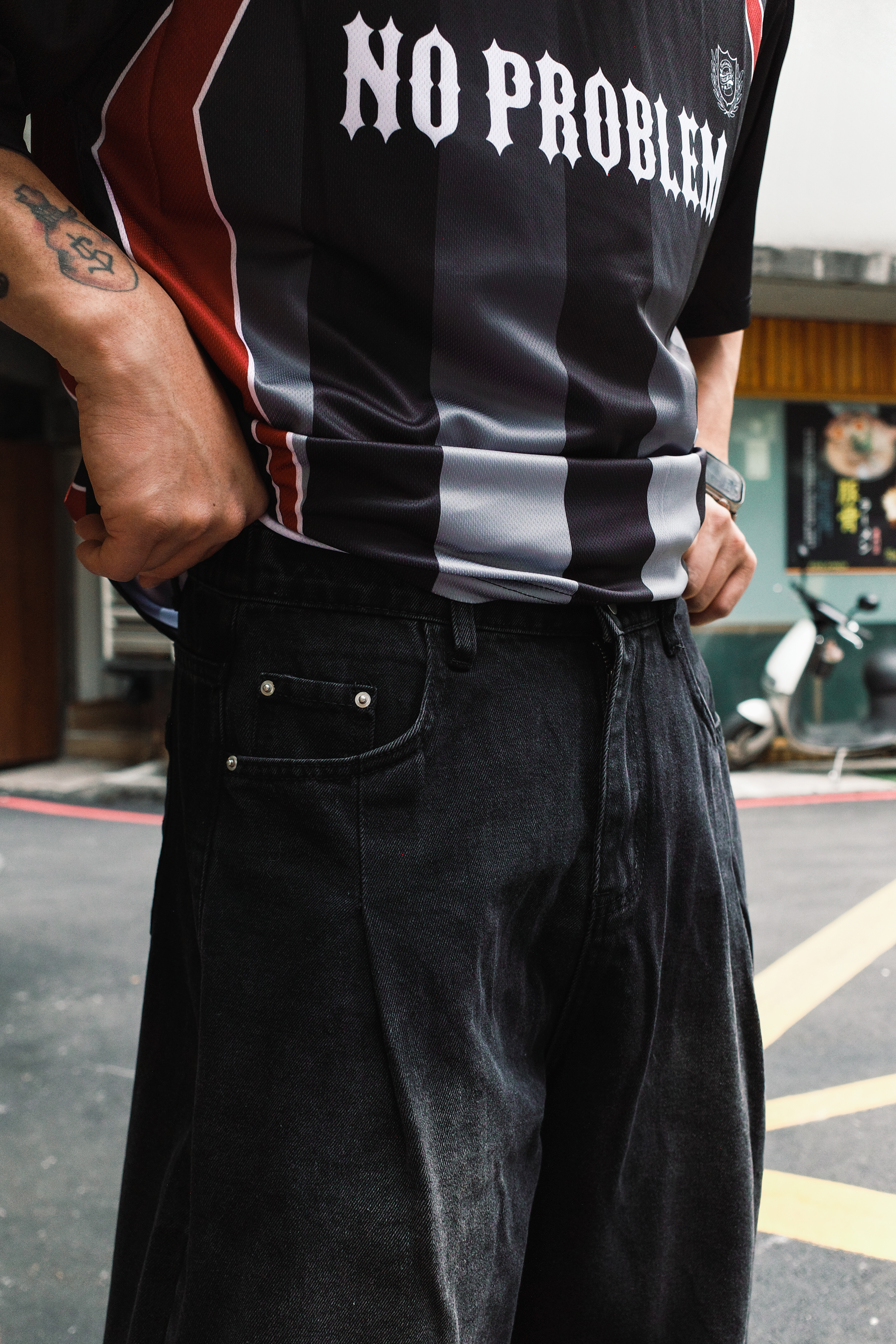 『Always_Good』做舊 水洗 七分 牛仔 短褲