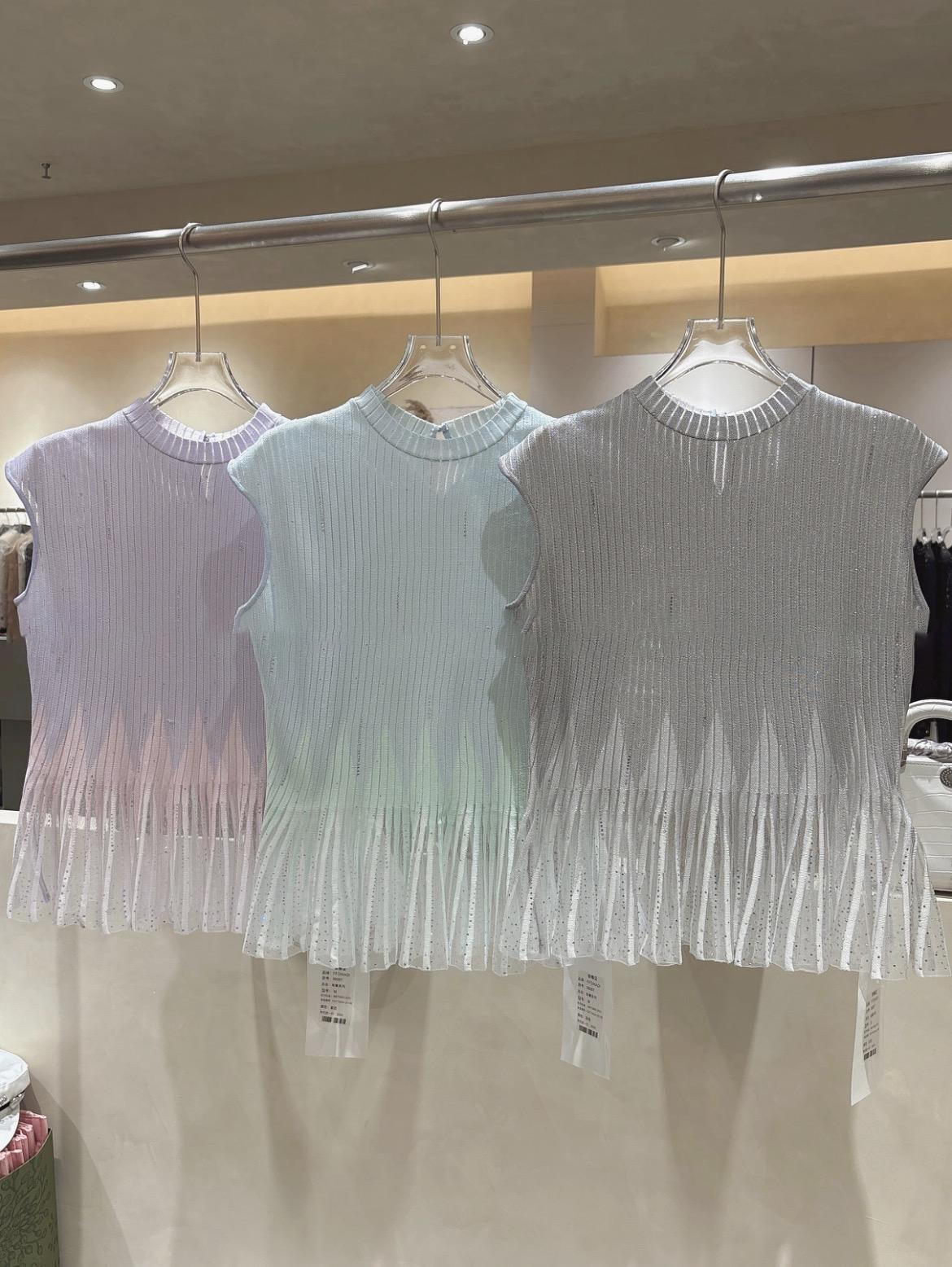 0403gz19-春季服飾-氣質針織漸變背心上衣(A19)