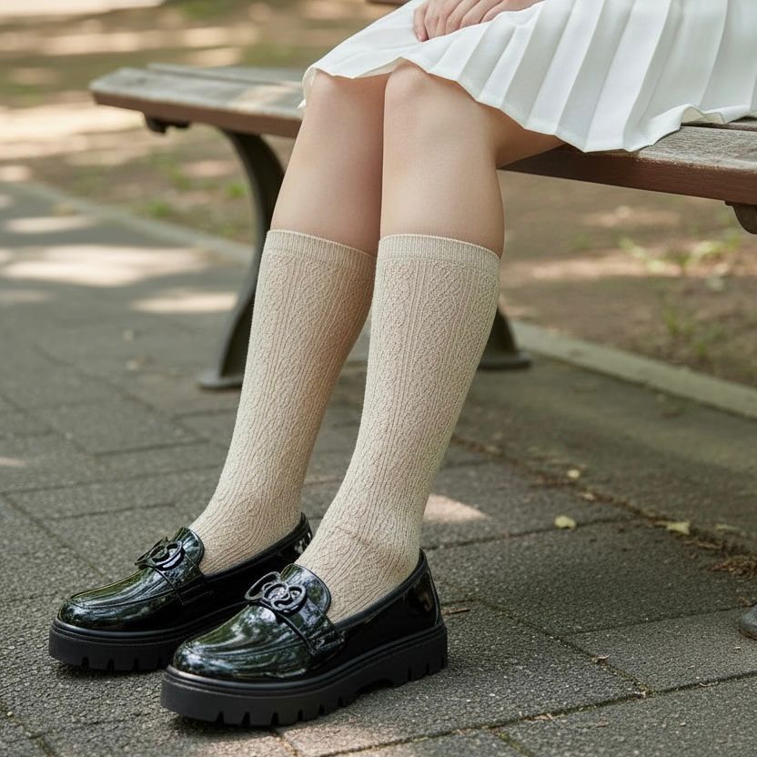 25118-KT Sanrio Hello Kitty 蝴蝶結鞋扣輕量漆皮厚底鞋 #TW-AS25-924006