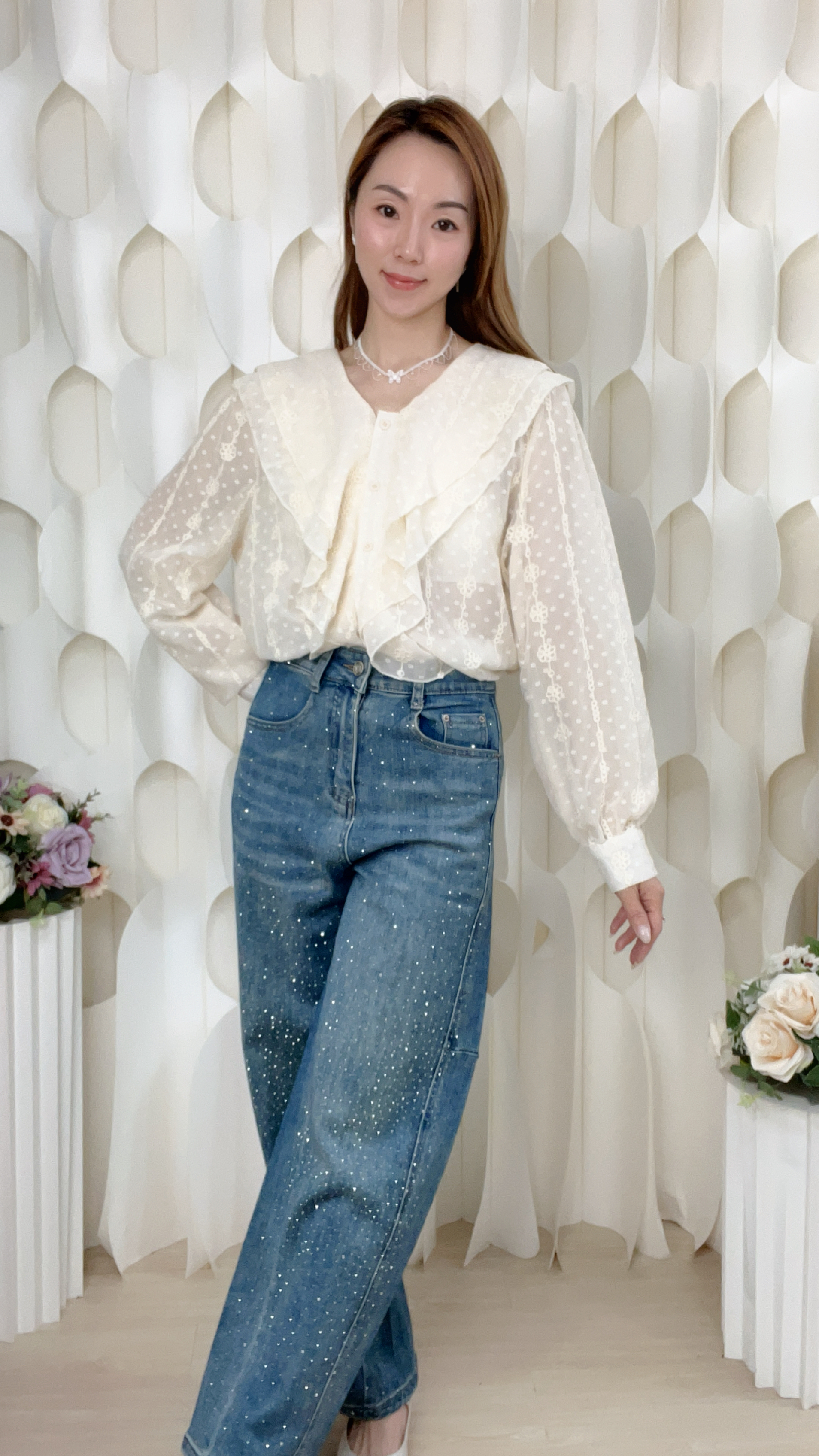 閃石彎刀型微彈牛仔褲(腰S:25-27/M:27-29/L:29-31/XL:31-33吋) 26047 #0304clo