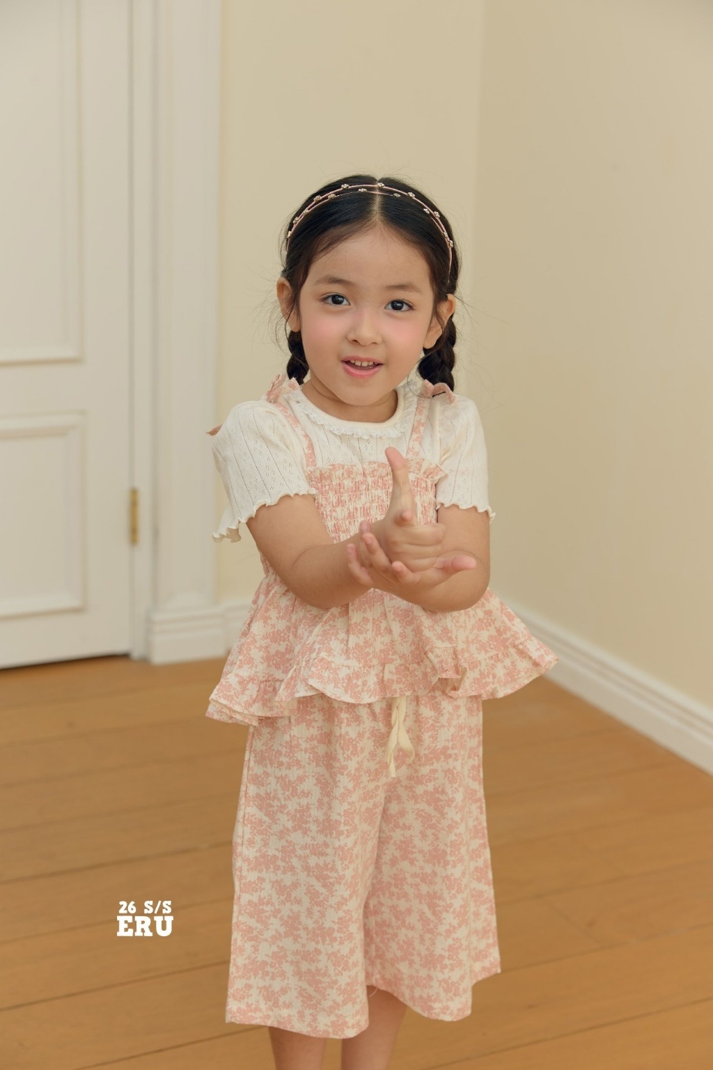 正韓夏Eru 古典碎花背心五分褲套裝