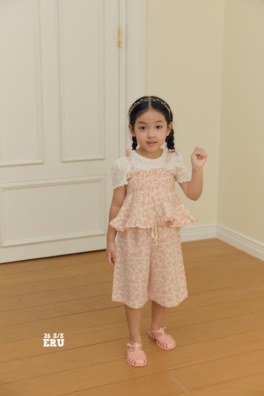 正韓夏Eru 古典碎花背心五分褲套裝