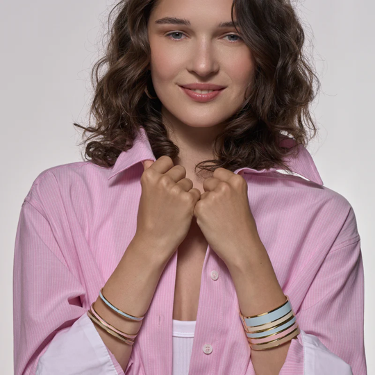 1BU0407-165 [BANGLEUP] Vaporetto Bracelet - Sky Blue / Sand White #BUP23-VAP-BFA43 (EU)