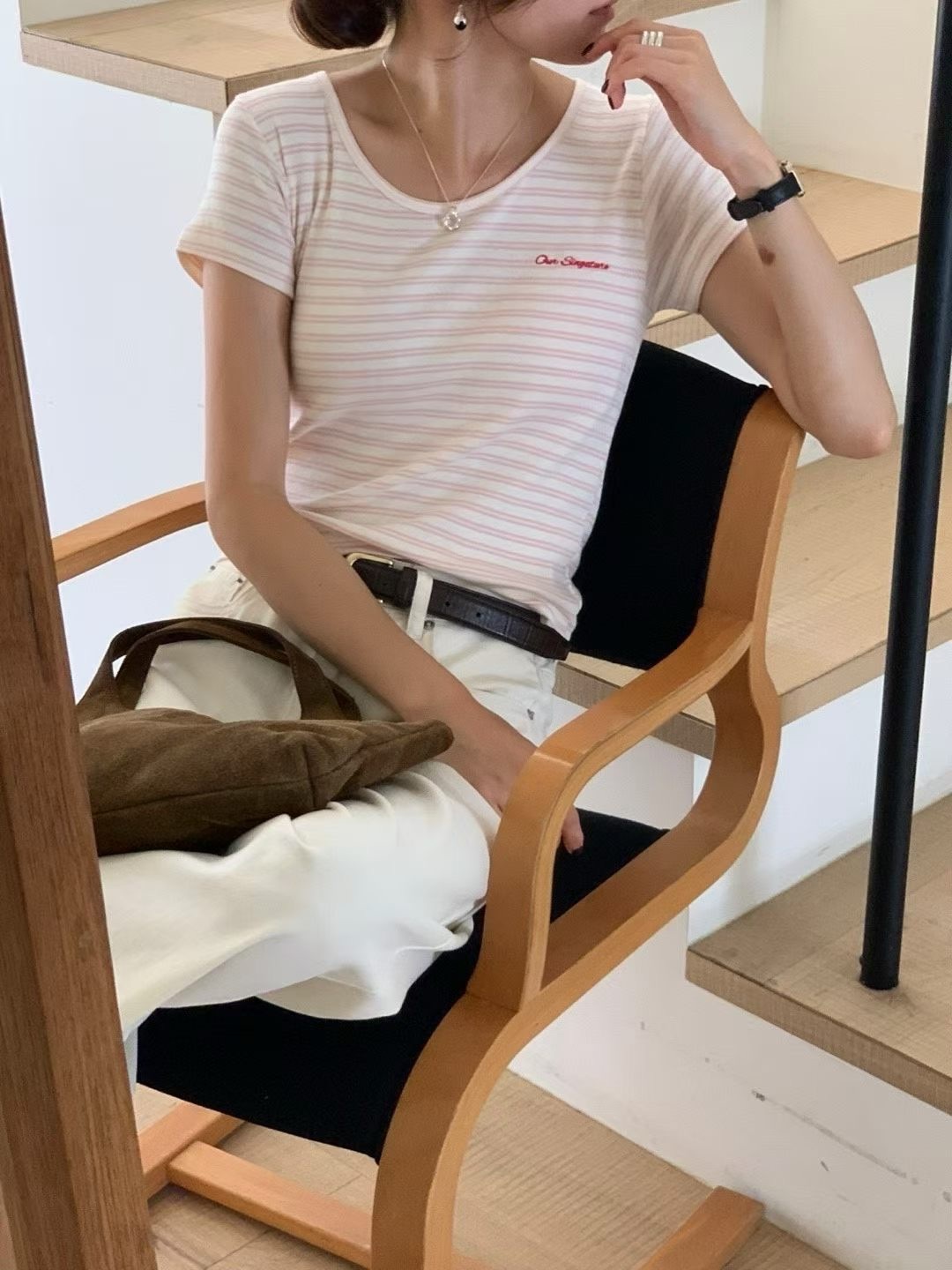 Signature striped tee