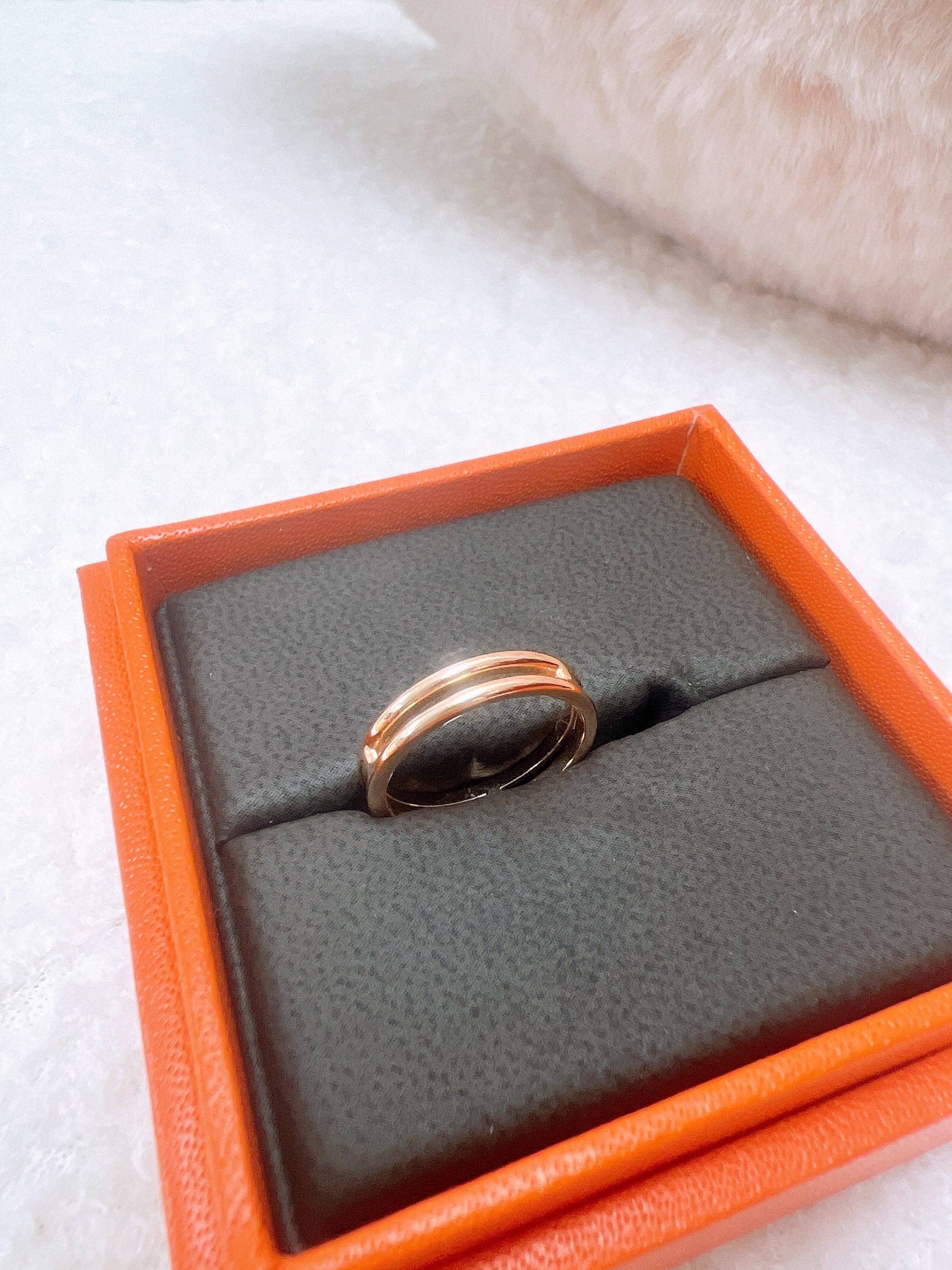 *Unused* (size 48) Hermes ariane ring (rose gold)