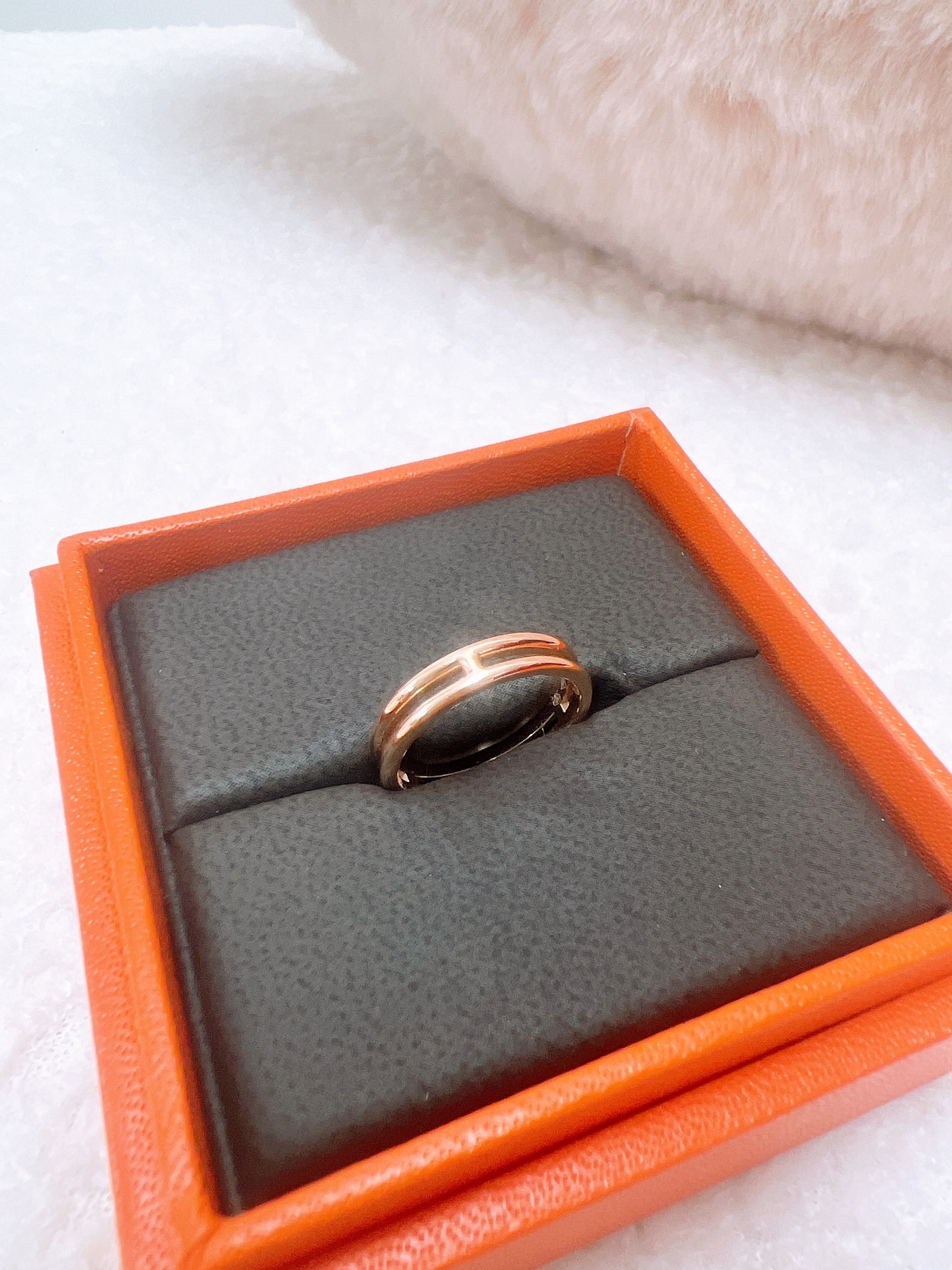 *Unused* (size 48) Hermes ariane ring (rose gold)