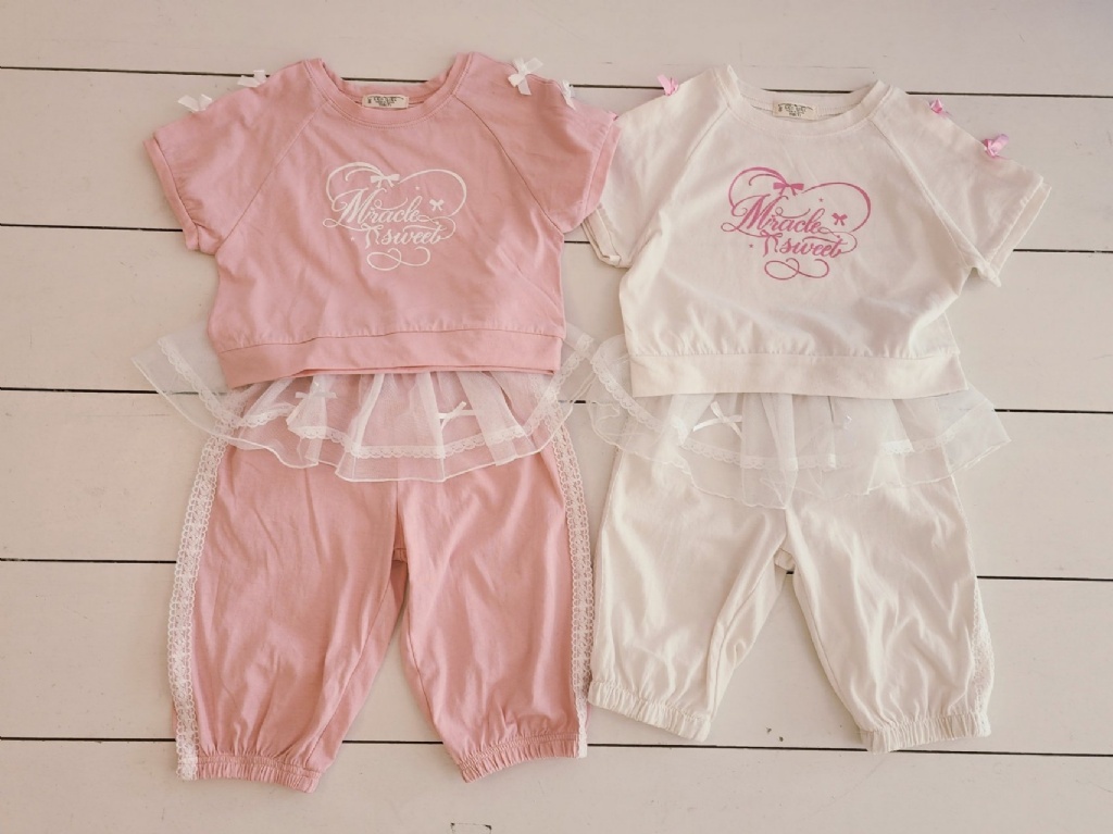 正韓夏Eru 側邊蕾絲五分縮口褲