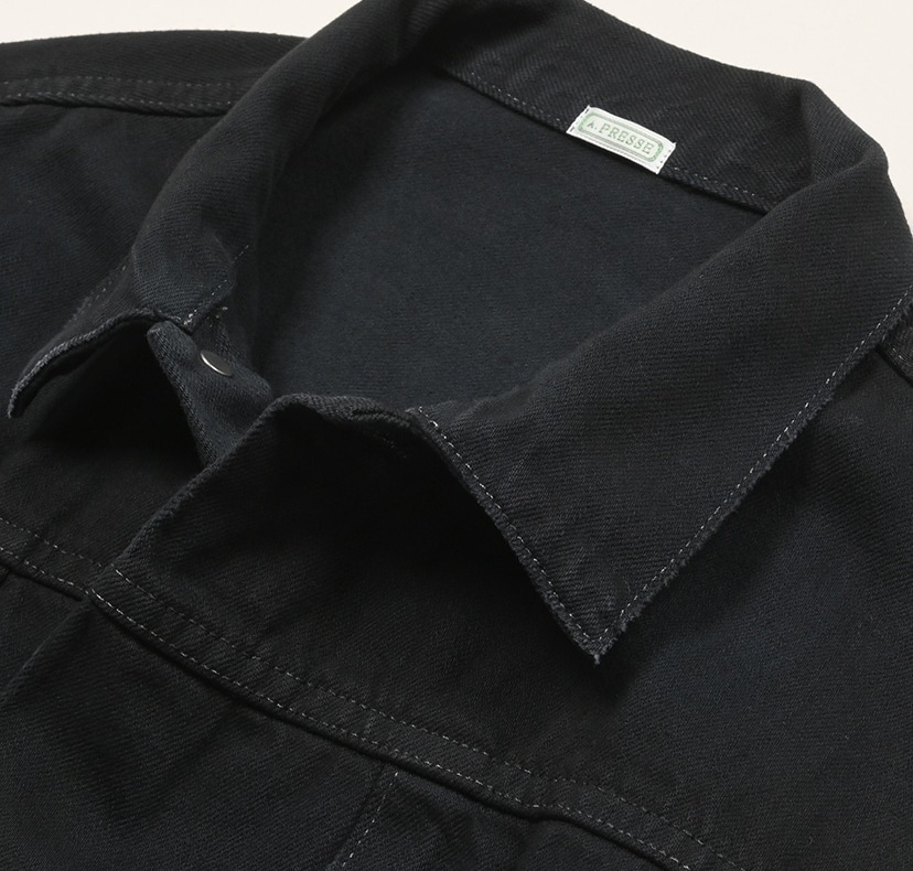 A.PRESSE 2026 VINTAGE CUSTOM DENIM BLACK JACKET (26SAP-01-41) - PRE ORDER ITEM (預訂中)