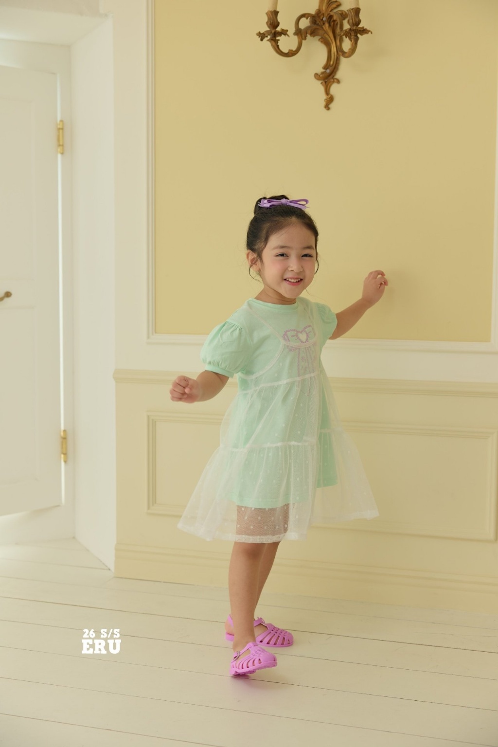 正韓夏Eru 愛心蝴蝶結洋裝