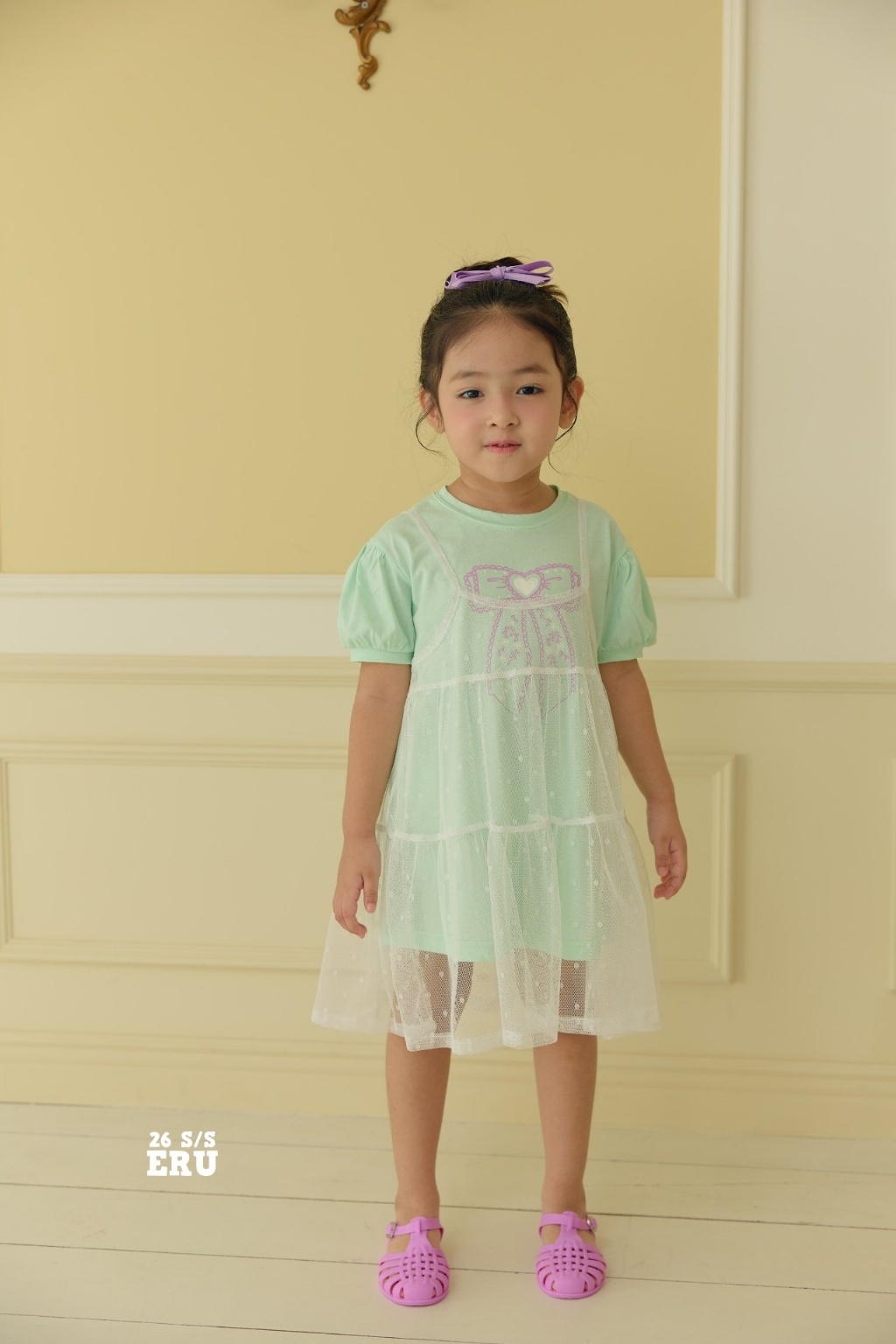 正韓夏Eru 愛心蝴蝶結洋裝