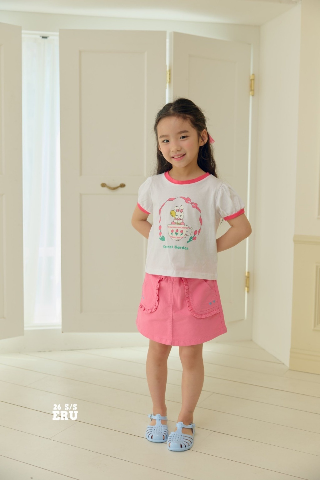 正韓夏Eru 刺繡小愛心褲裙