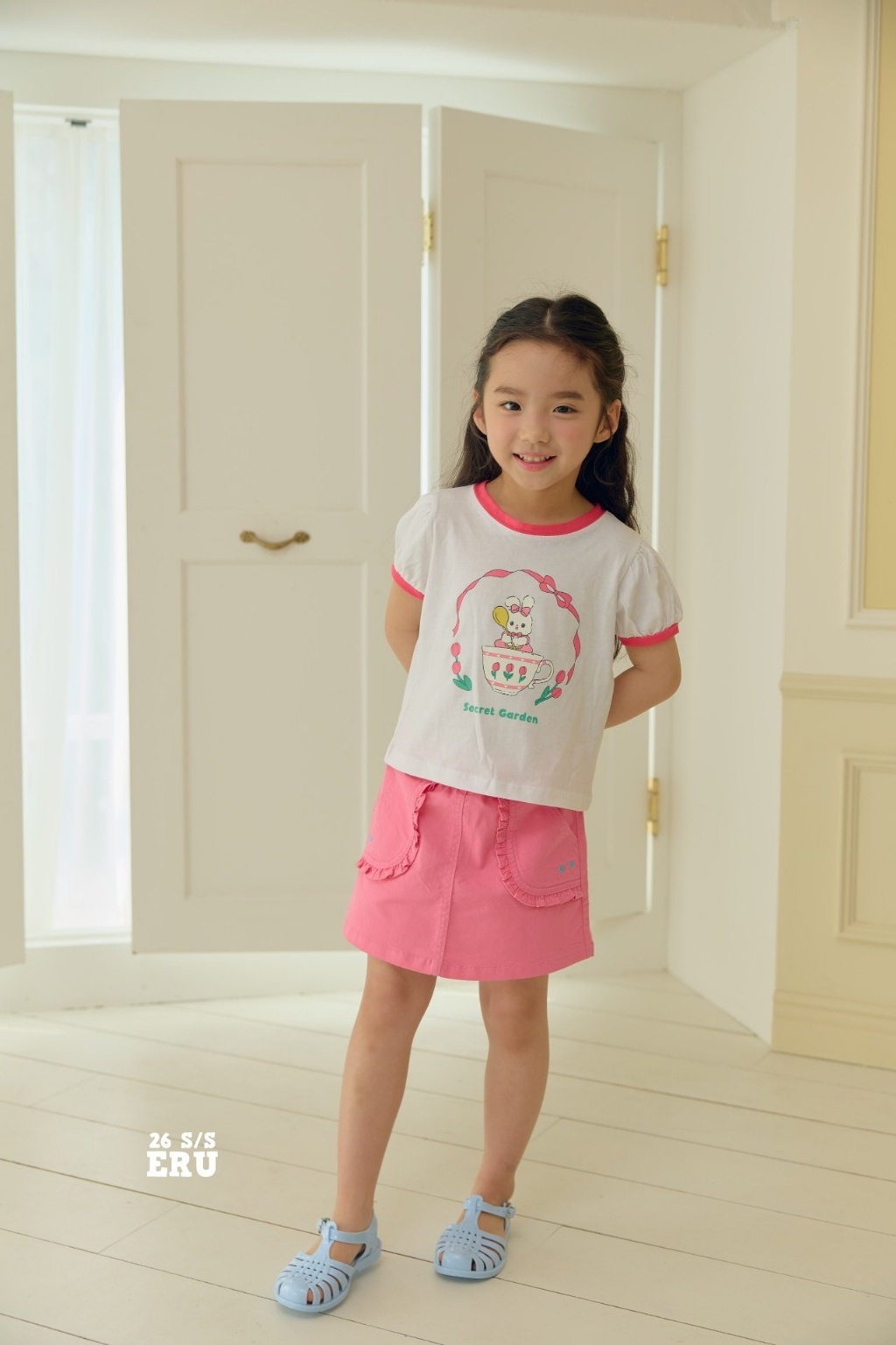 正韓夏Eru 刺繡小愛心褲裙