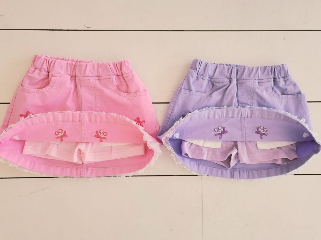 正韓夏Eru 刺繡櫻桃愛心蕾絲褲裙